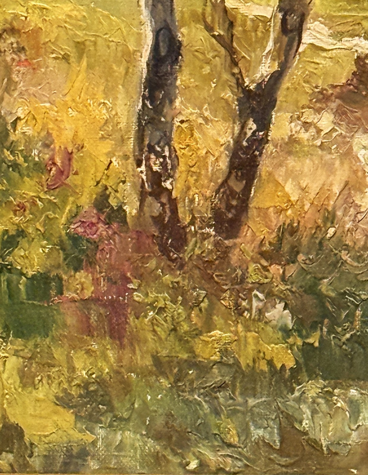 Ernst F. Karger (Austria), VTG E. 20th C Textured O/C Autumnal Landscape, Signed