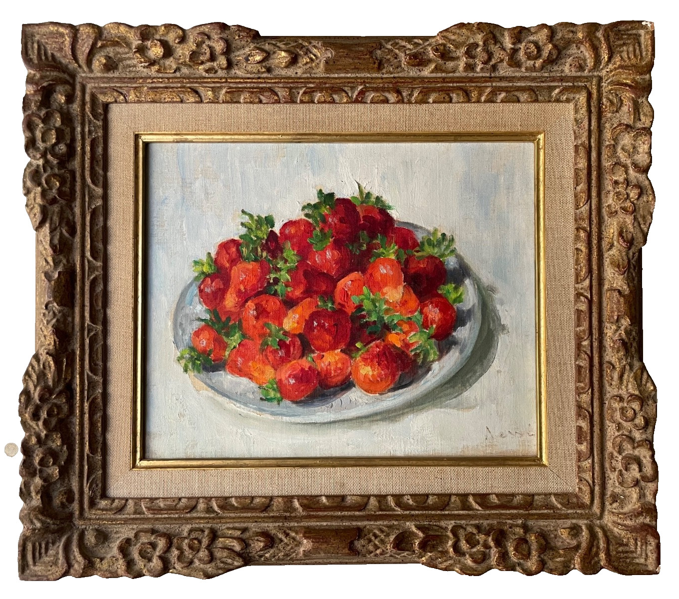 Original Oil on Canvas Still Life Nessi-Valtat French Signed Montparnasse Frame