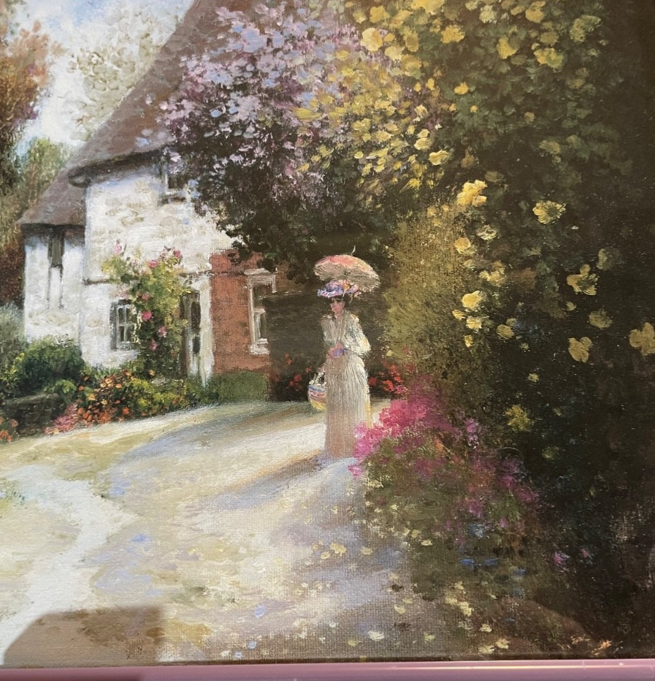 Framed large “Spring Blooms” By Thelma Leaney Butler Original Print