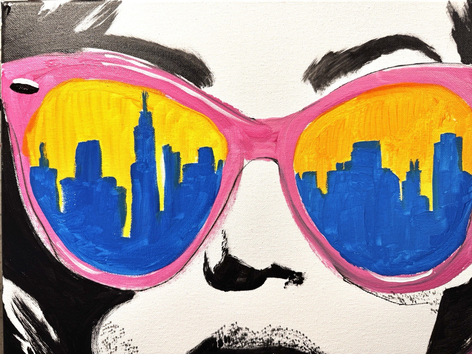 SAMATOWIC Original Abstract Pop Sunglasses 11×14 Handmade Signed Fine Art 287