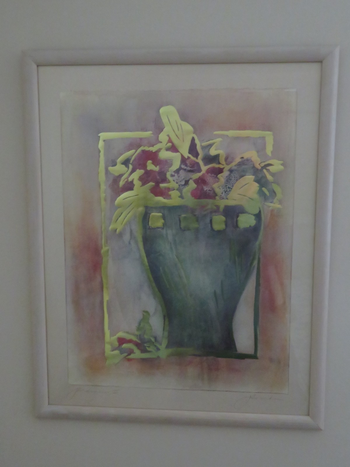 BEAUTIFUL PAINTING CALLED JARDINERE II BY J. COMBS FRAMED 30 X 24