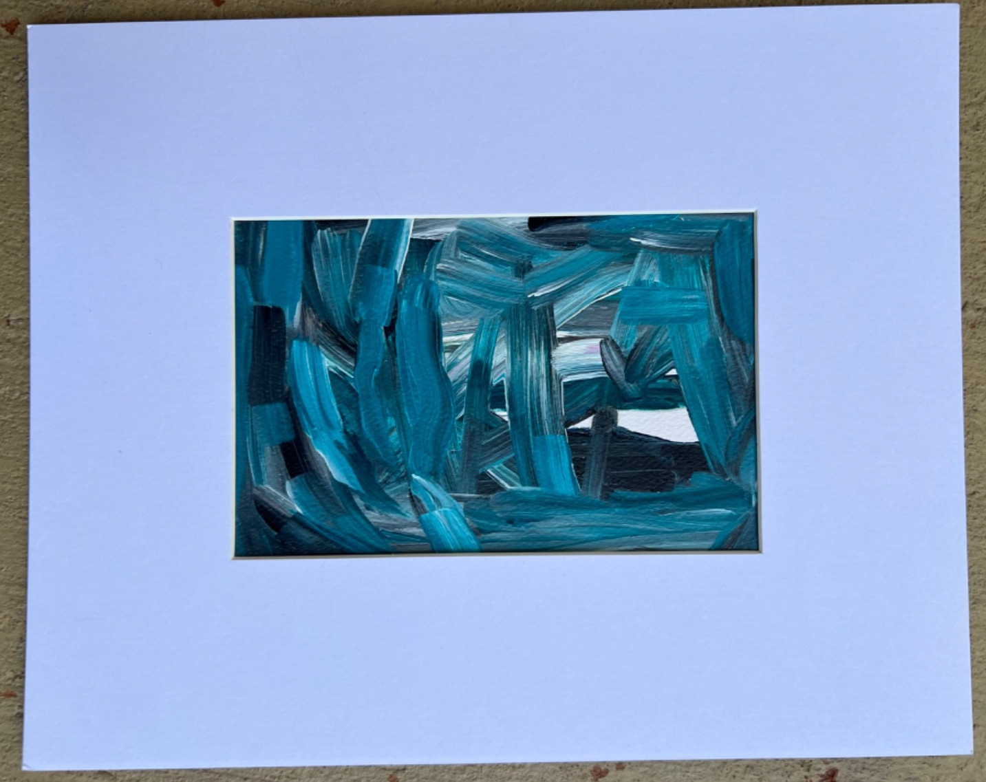 Original Painting Acrylic Modern Abstract Art 8×10 Matted Jimarieart