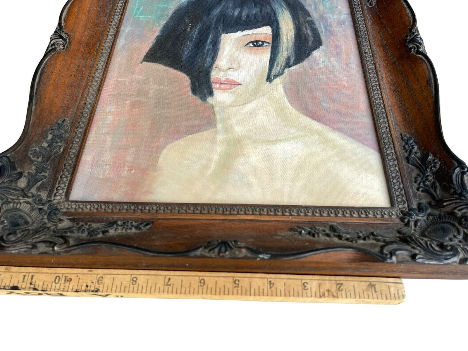 Art Mysterious Painting Original Womans Face Pop Asian Portrait Sexy Fashion