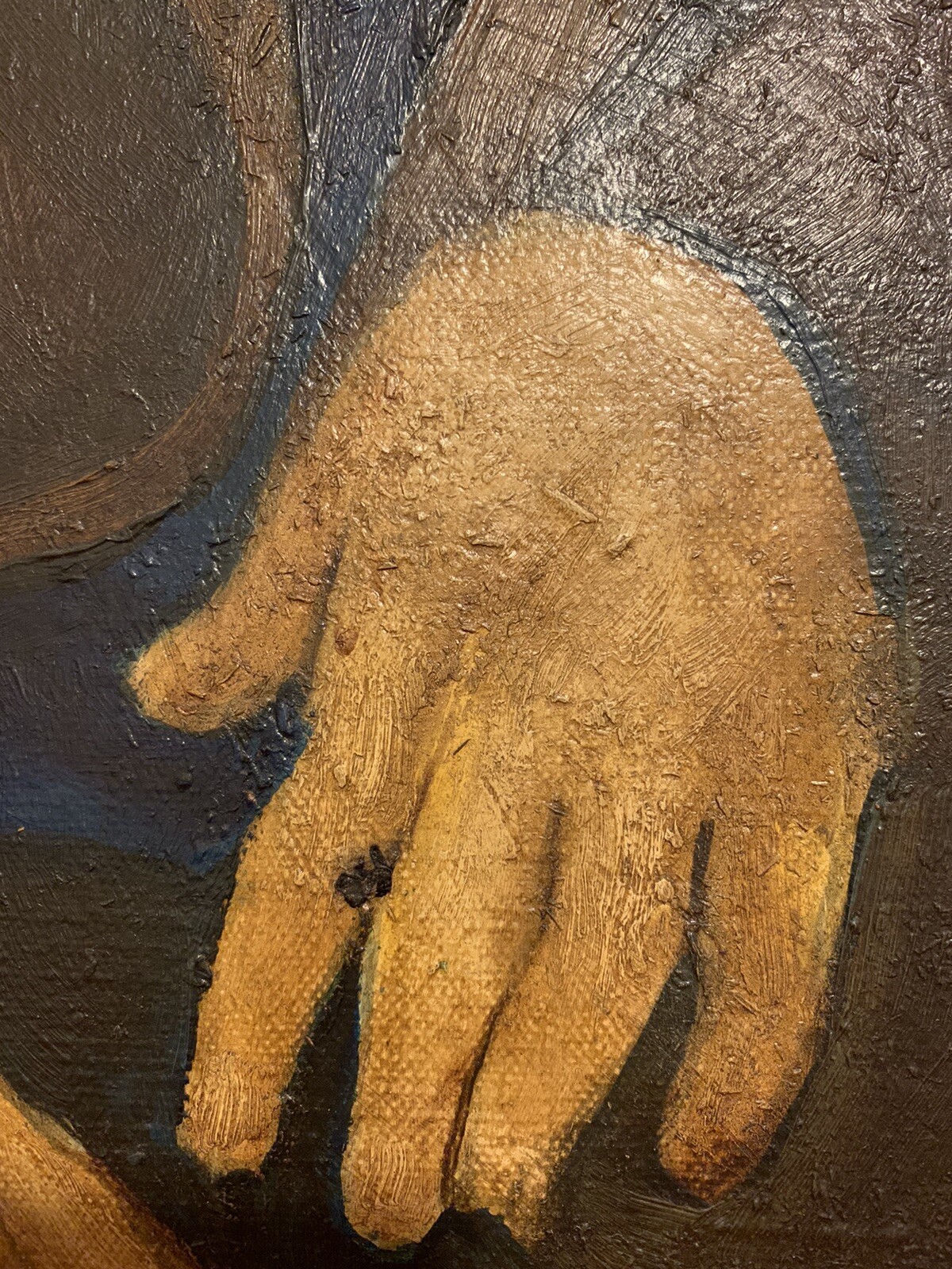 Portrait of Asian Man. Oil on Canvas. Circa 1940.