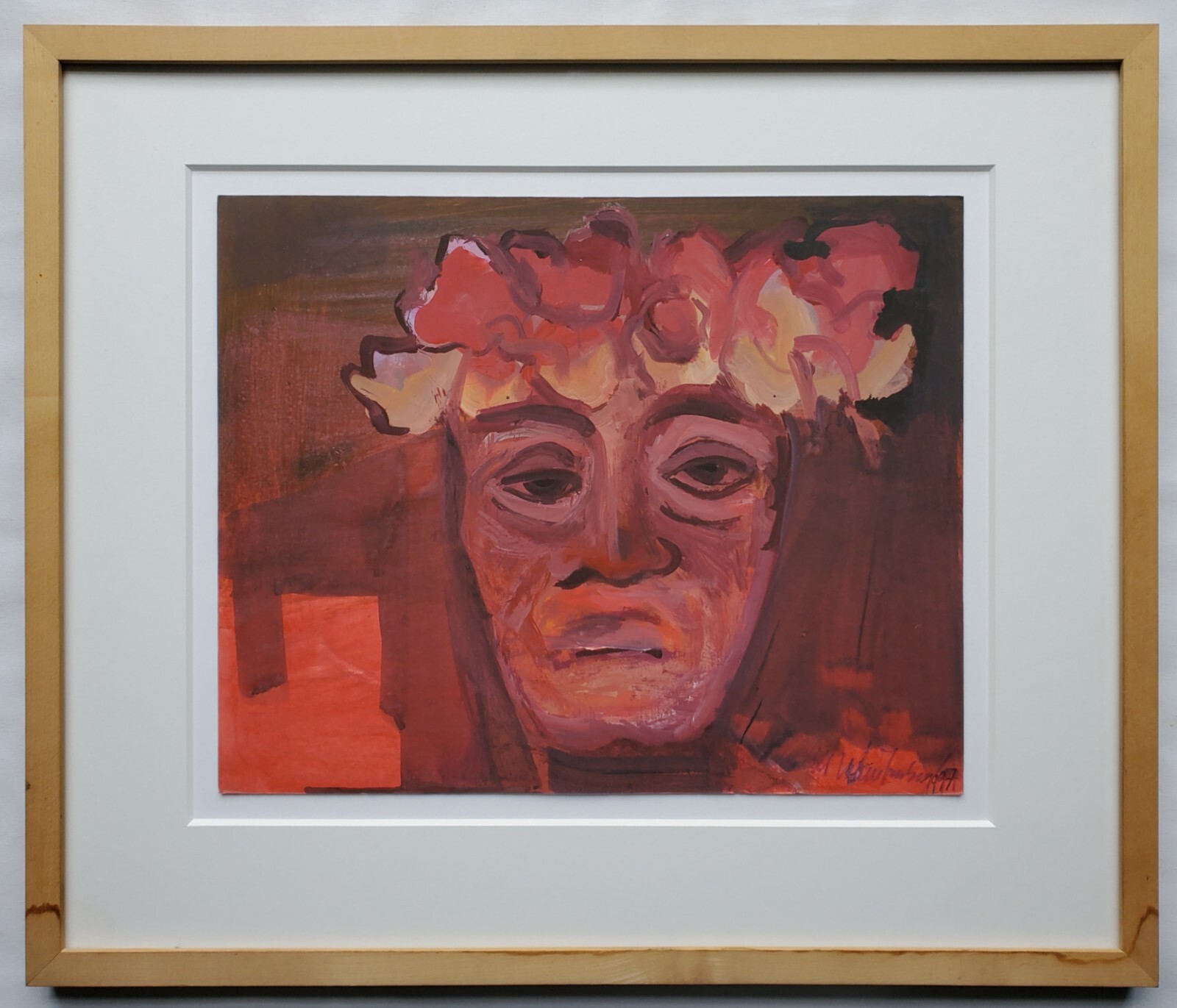 Painting Mixed Media Portrait Figurative Lambert Maria Wintersberger 1999