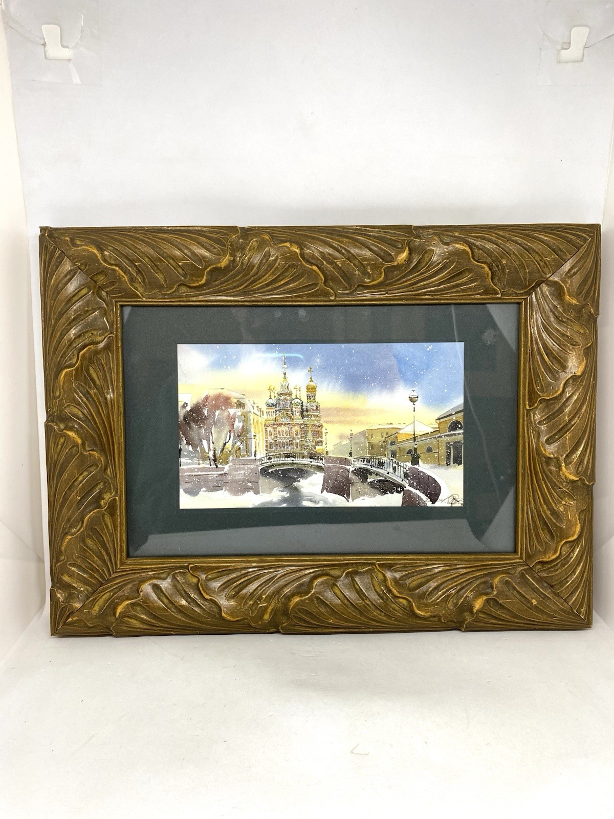 Original Watercolor Painting Cathedral Church of the Savior Saint Petersburg
