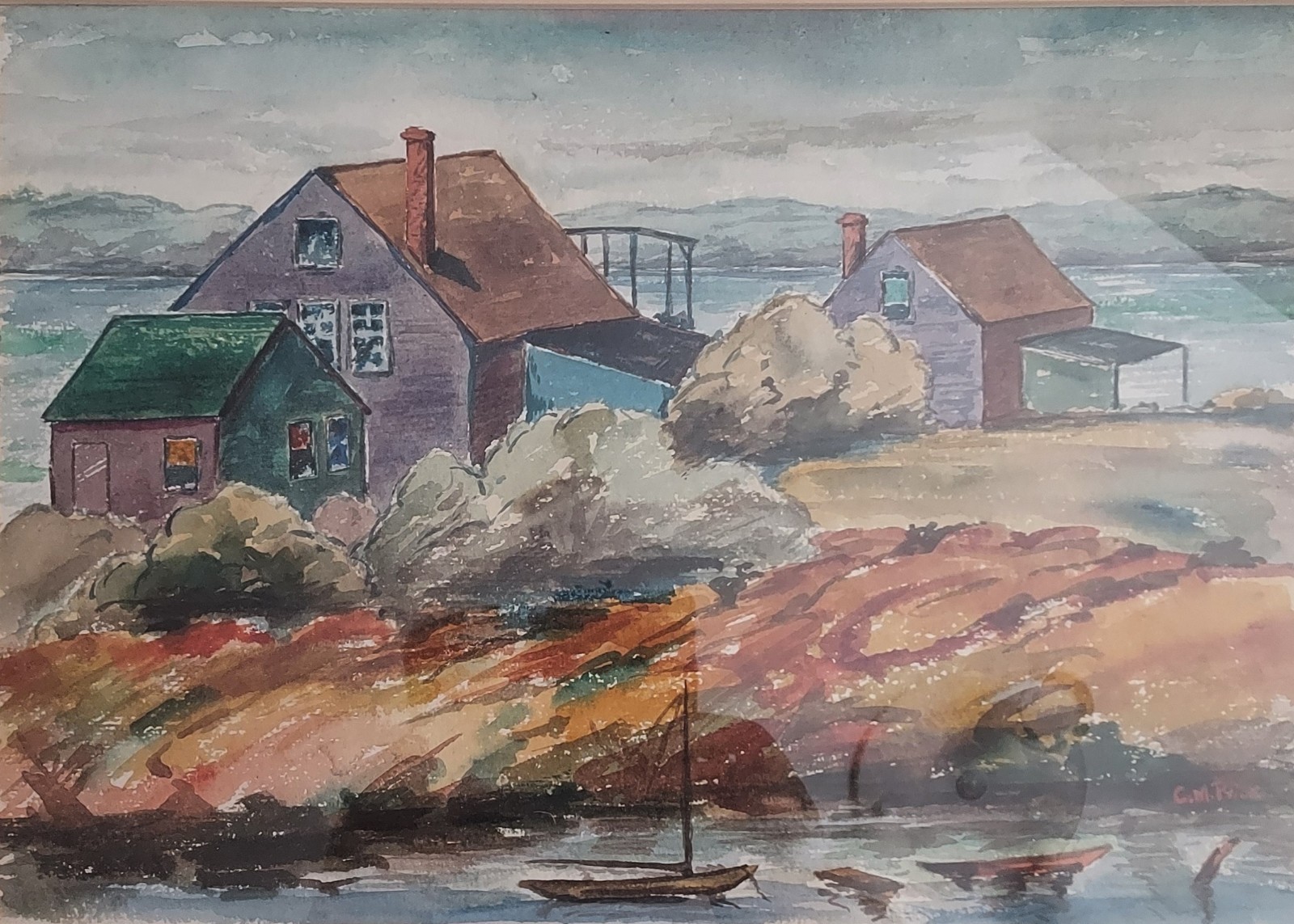 Rockport Mass. Watercolor Painting By Charles M Prior