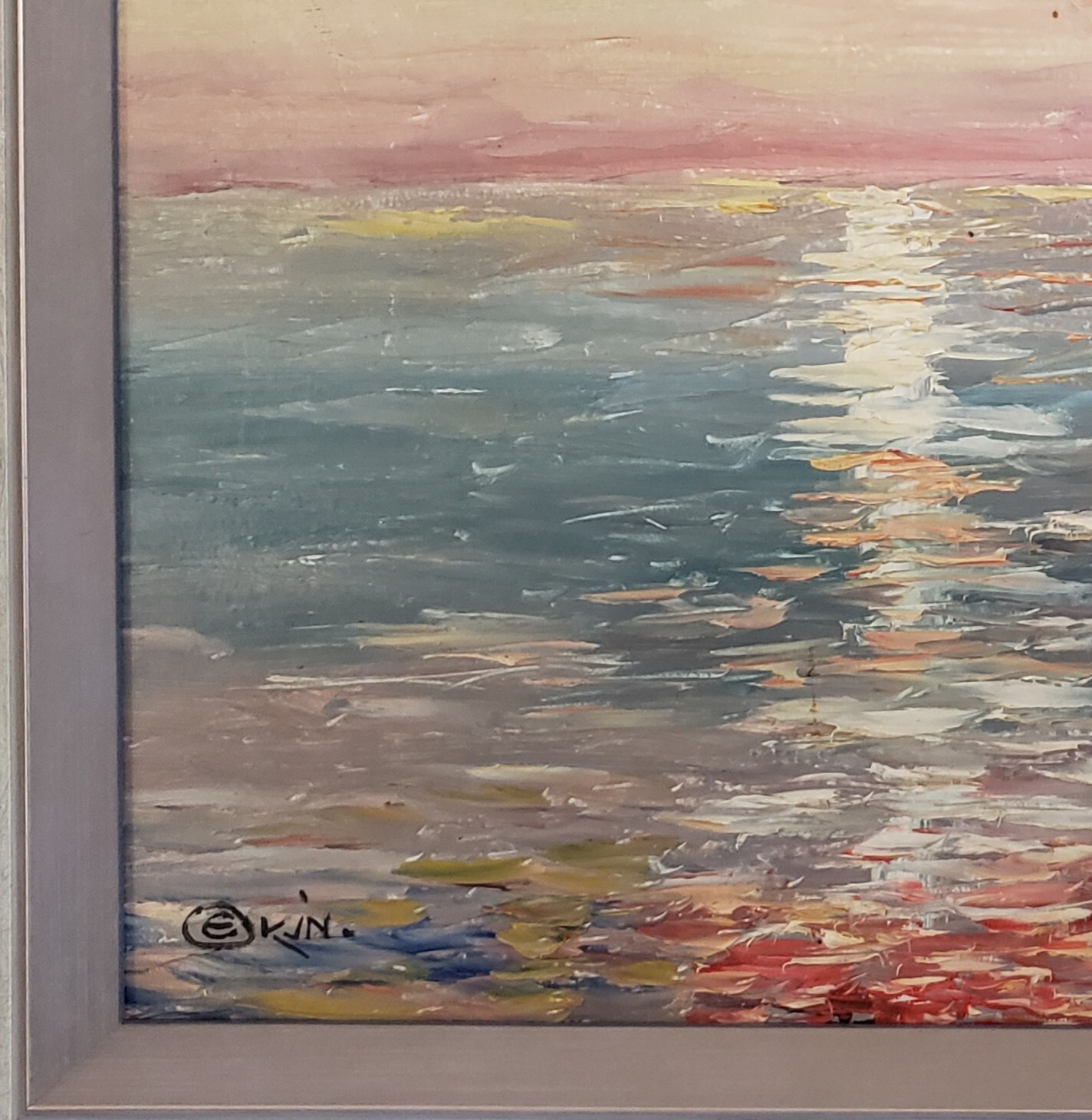 Oil Painting by Edward Okuń – Signed – 19th Century – Newly Framed