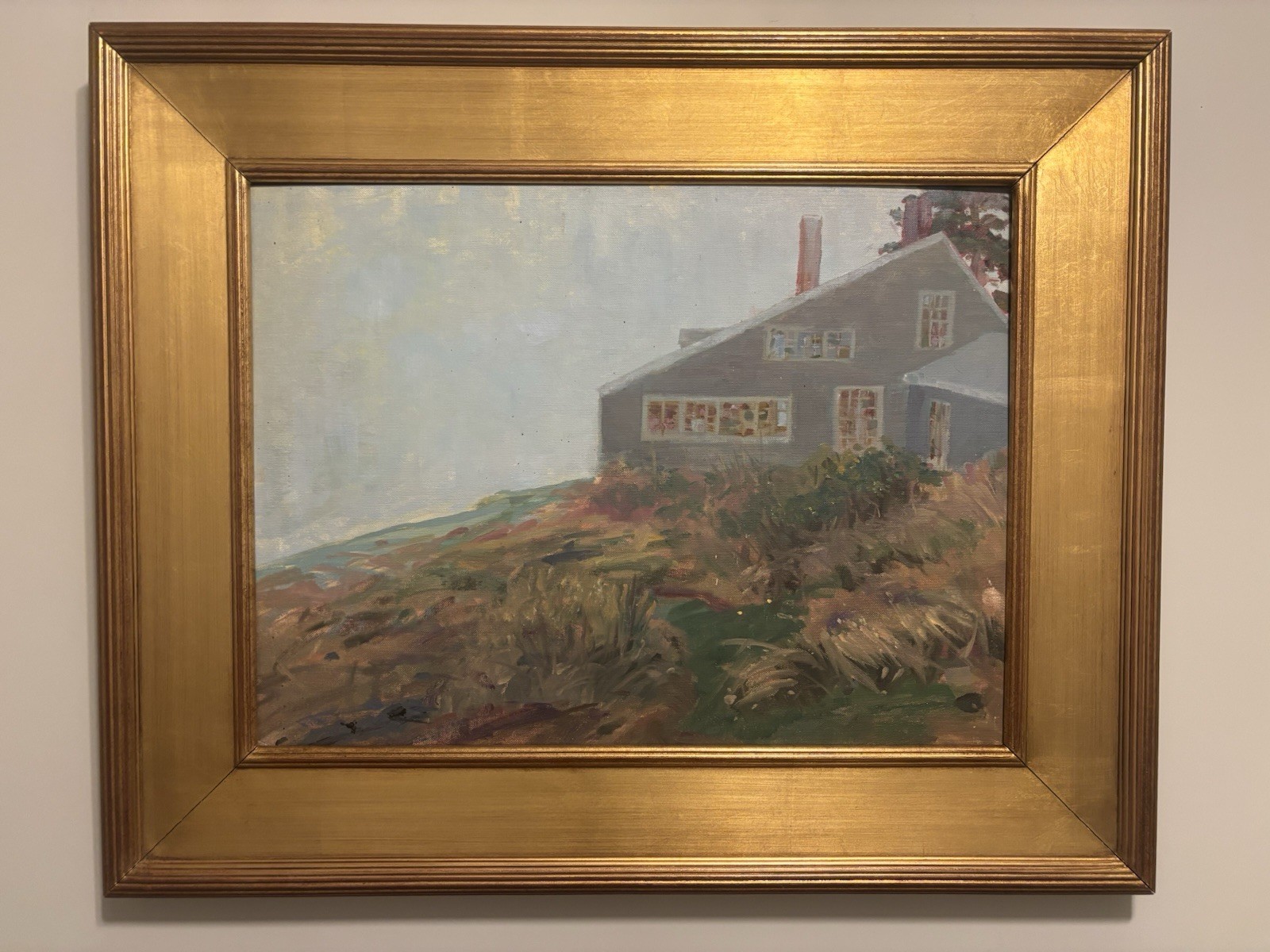 John Pauplis, Foggy Maine Coast, Oil/Canvas. Rockport Art Assc., Copley Society