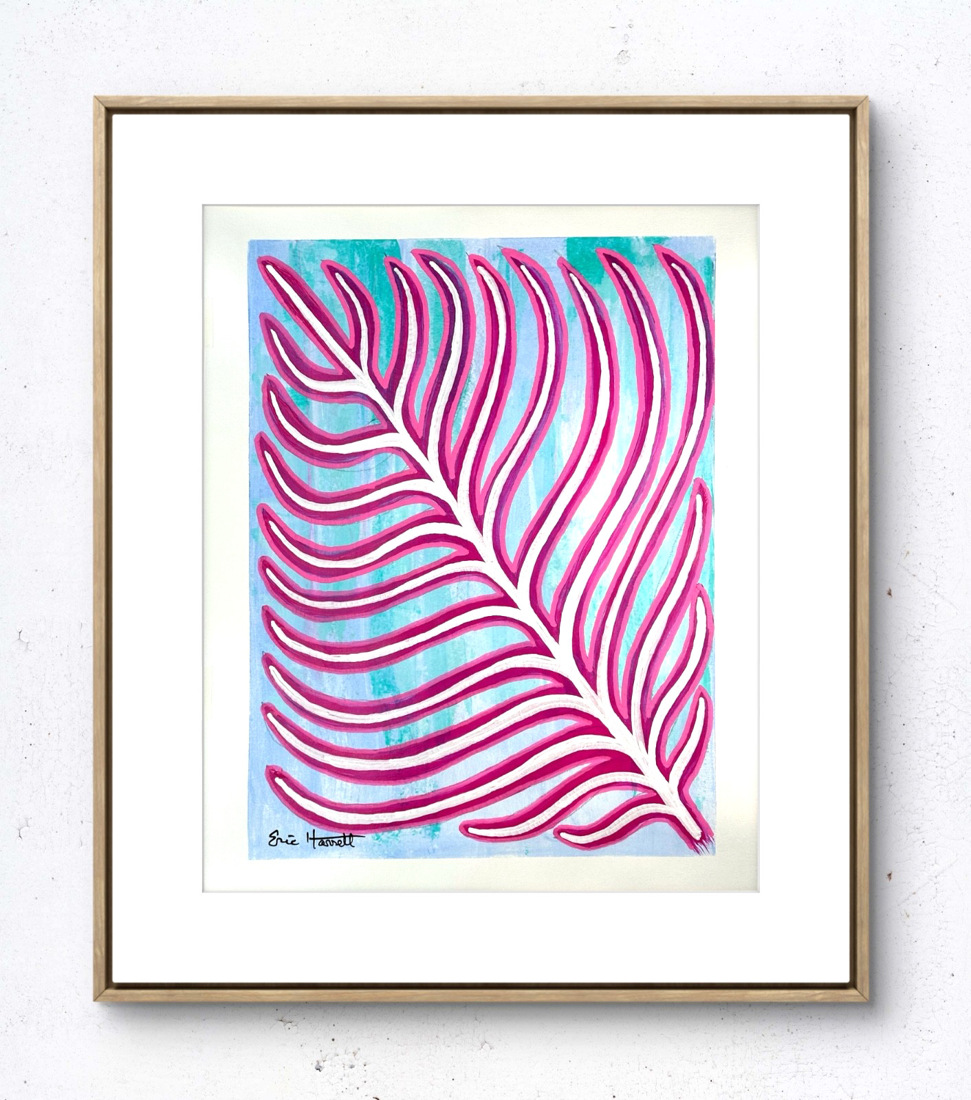 Original Botanical Art 14×11 Paper Bold Matisse Inspired Expressionism Painting