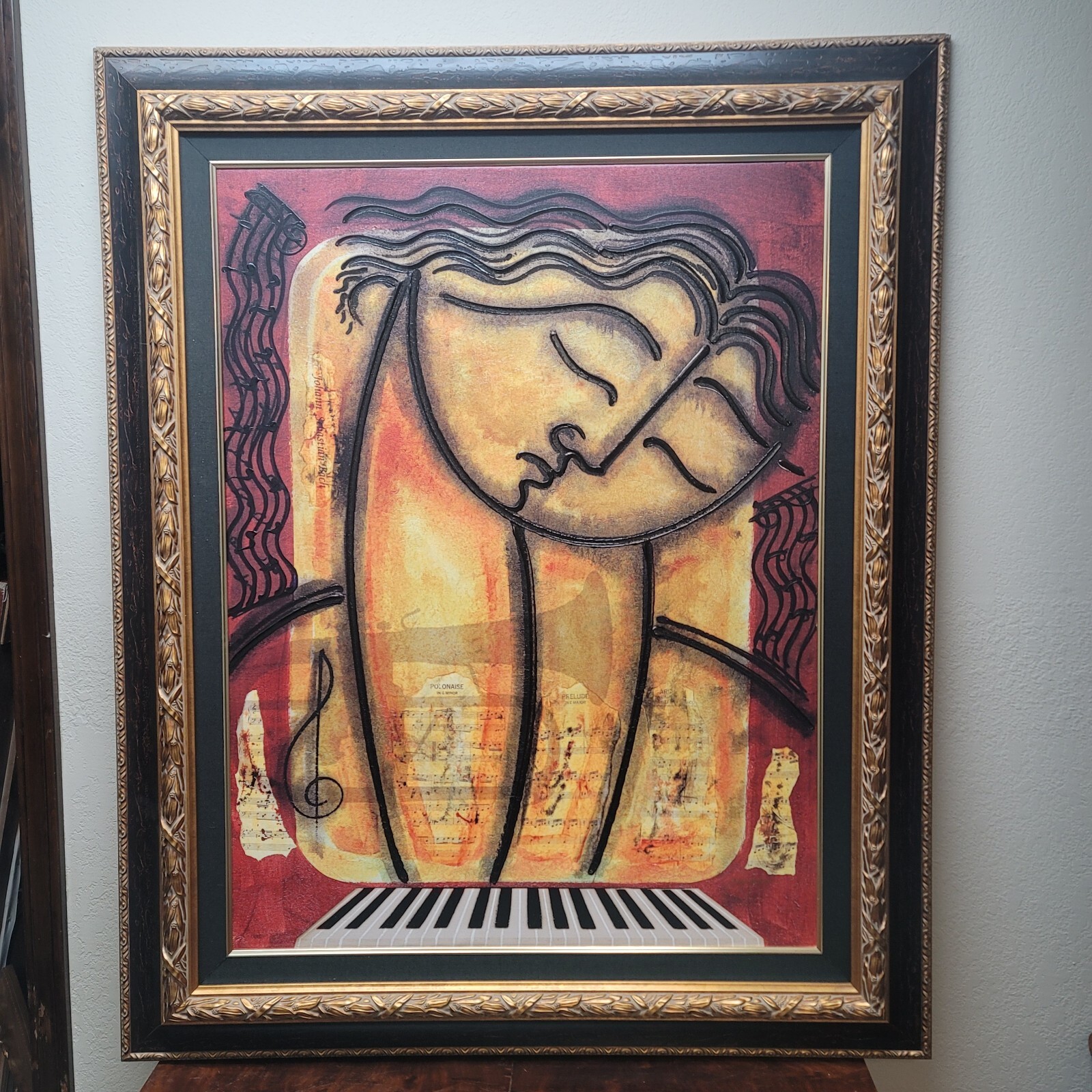 Gaylord Soli «Bach» Mixed Media Giclee On Canvas Signed