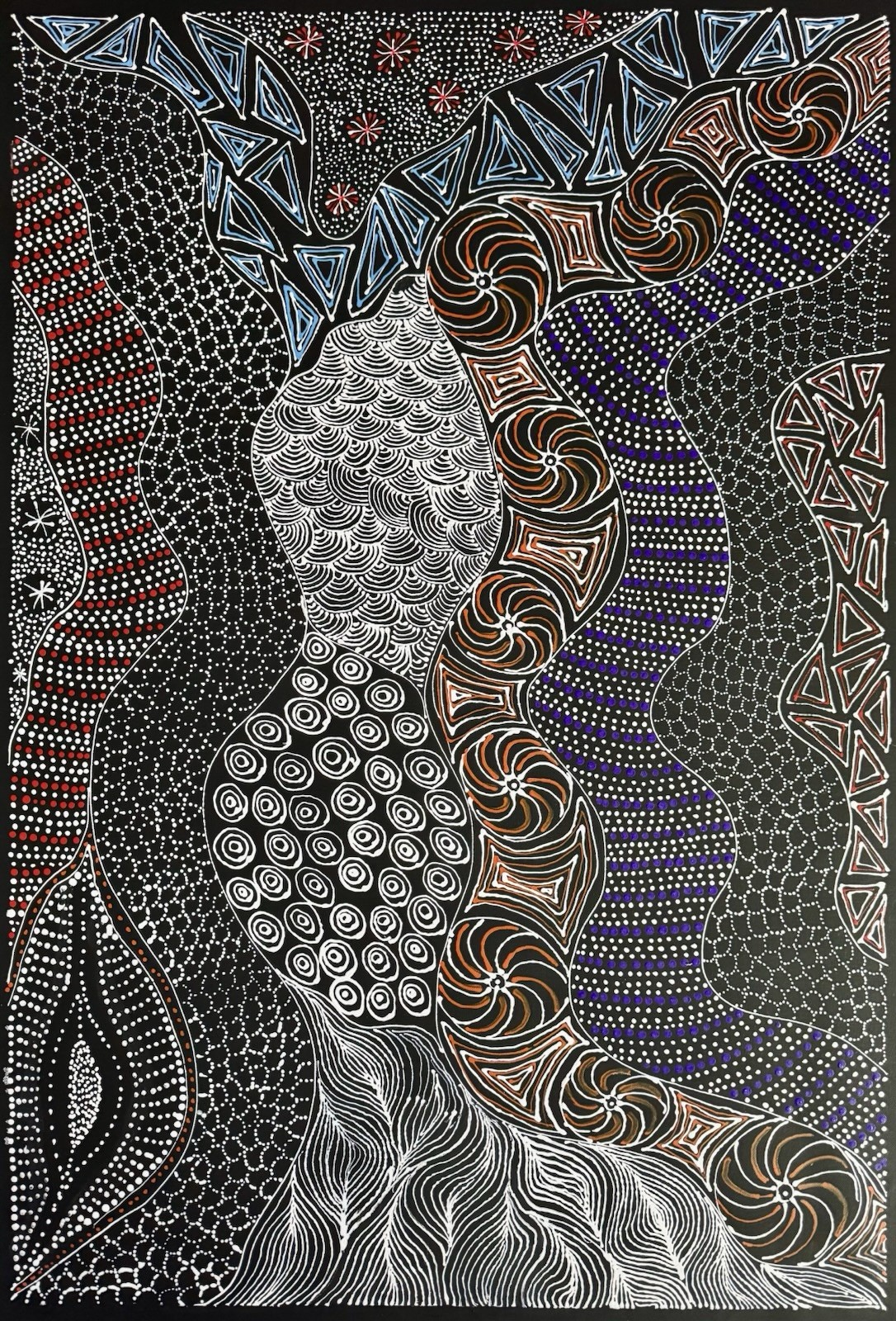 Rayleen Price Pula, Authentic Aboriginal art .Incl Photo’s and COA.