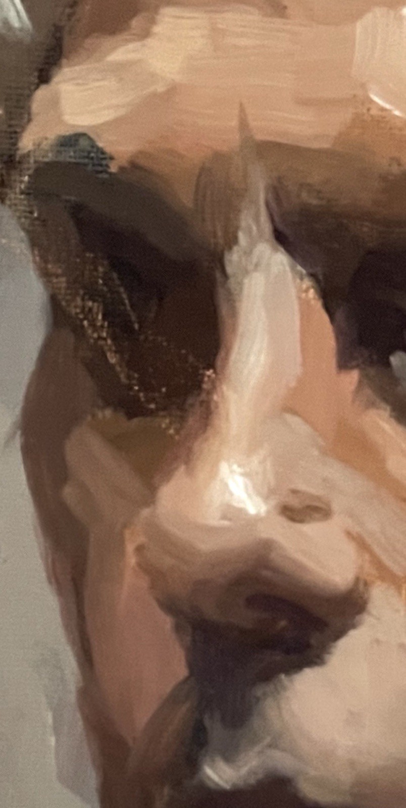 Alla Prima Portrait Study: oil on linen 9×12 male figure model painted from life