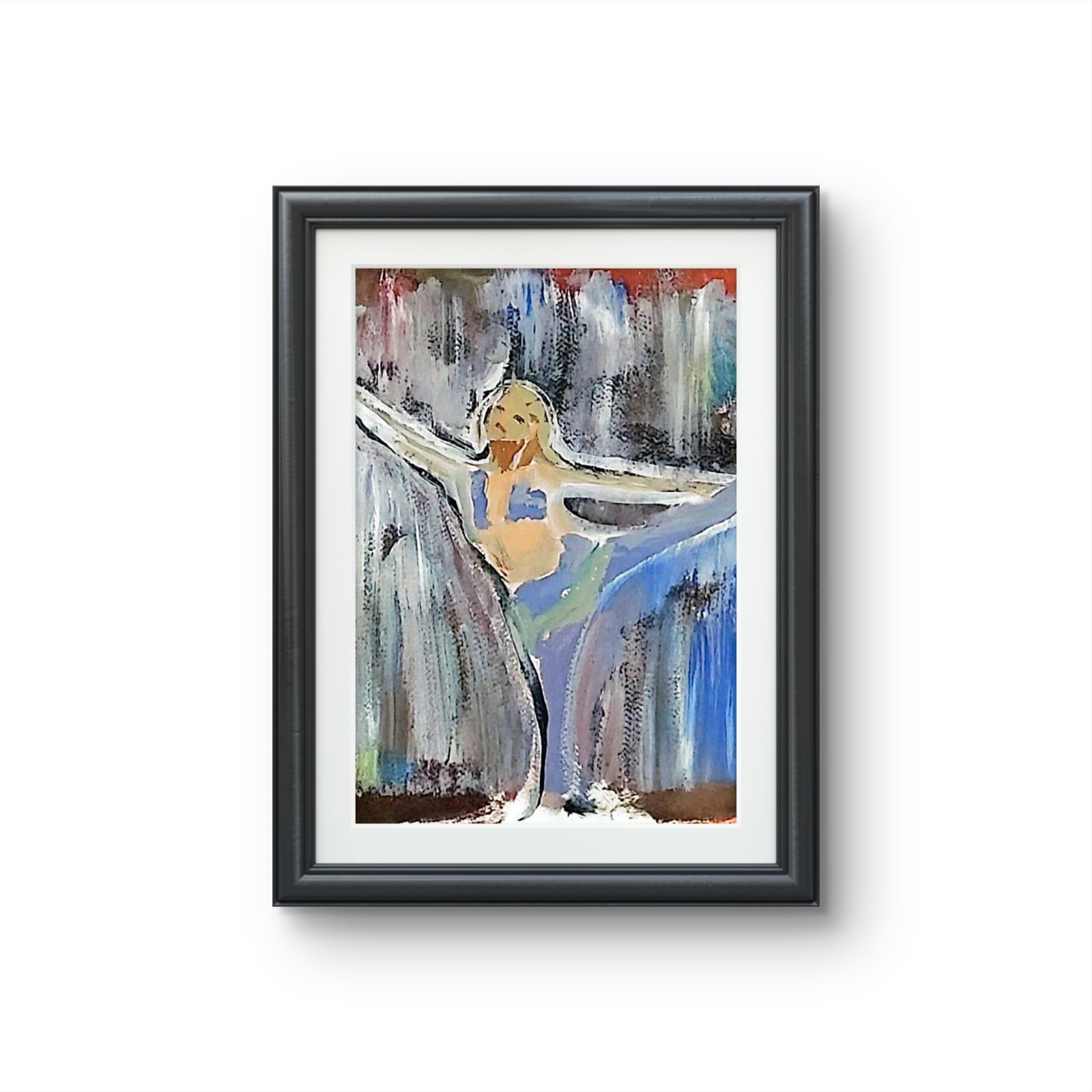 Expressive Dancer in Motion Abstract 9×12 Acrylic Figure Study