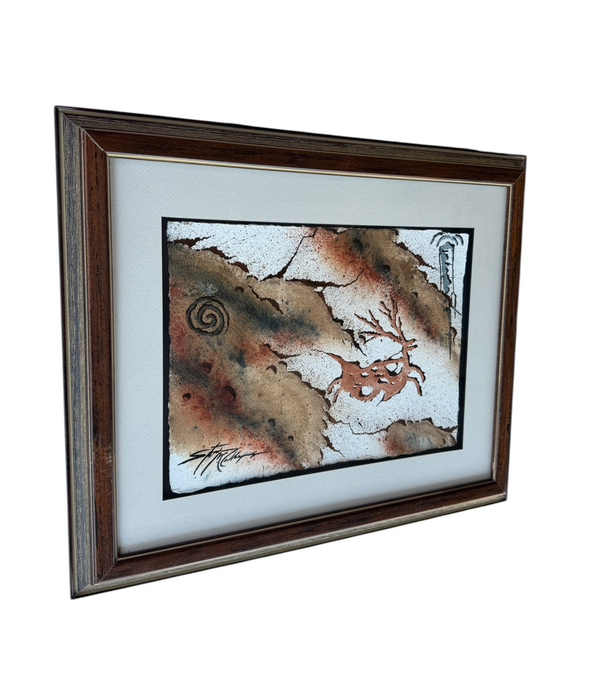 Stephen McCullough Original Mixed Media Art Petroglyph Design