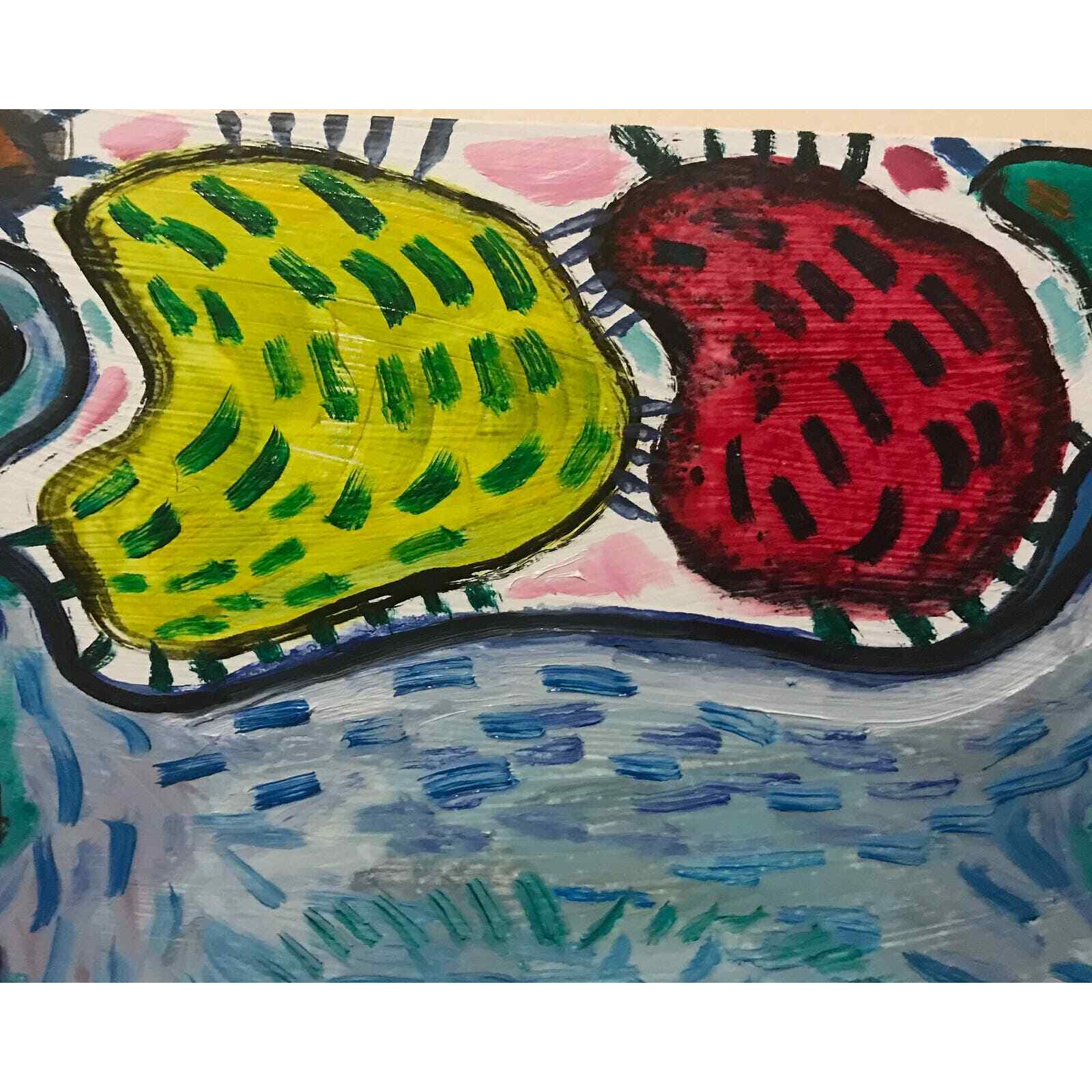 9×12” Original Outsider Painting on Wood Panel | Strange, Funky, Cryptid Animal
