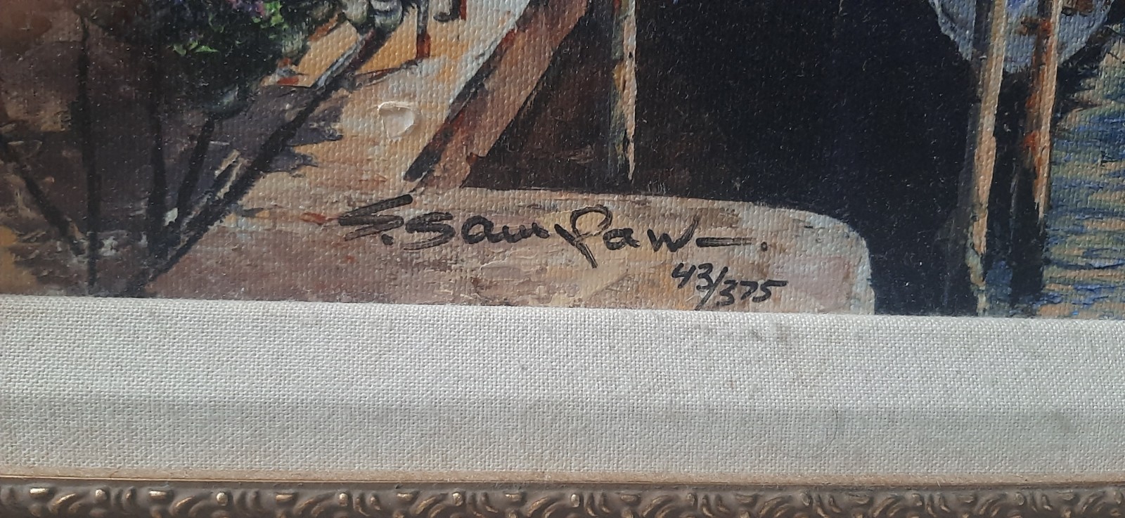 SAM PARK «Venetian Vista» Signed Numbered Limited Edition Giclee Canvass Framed