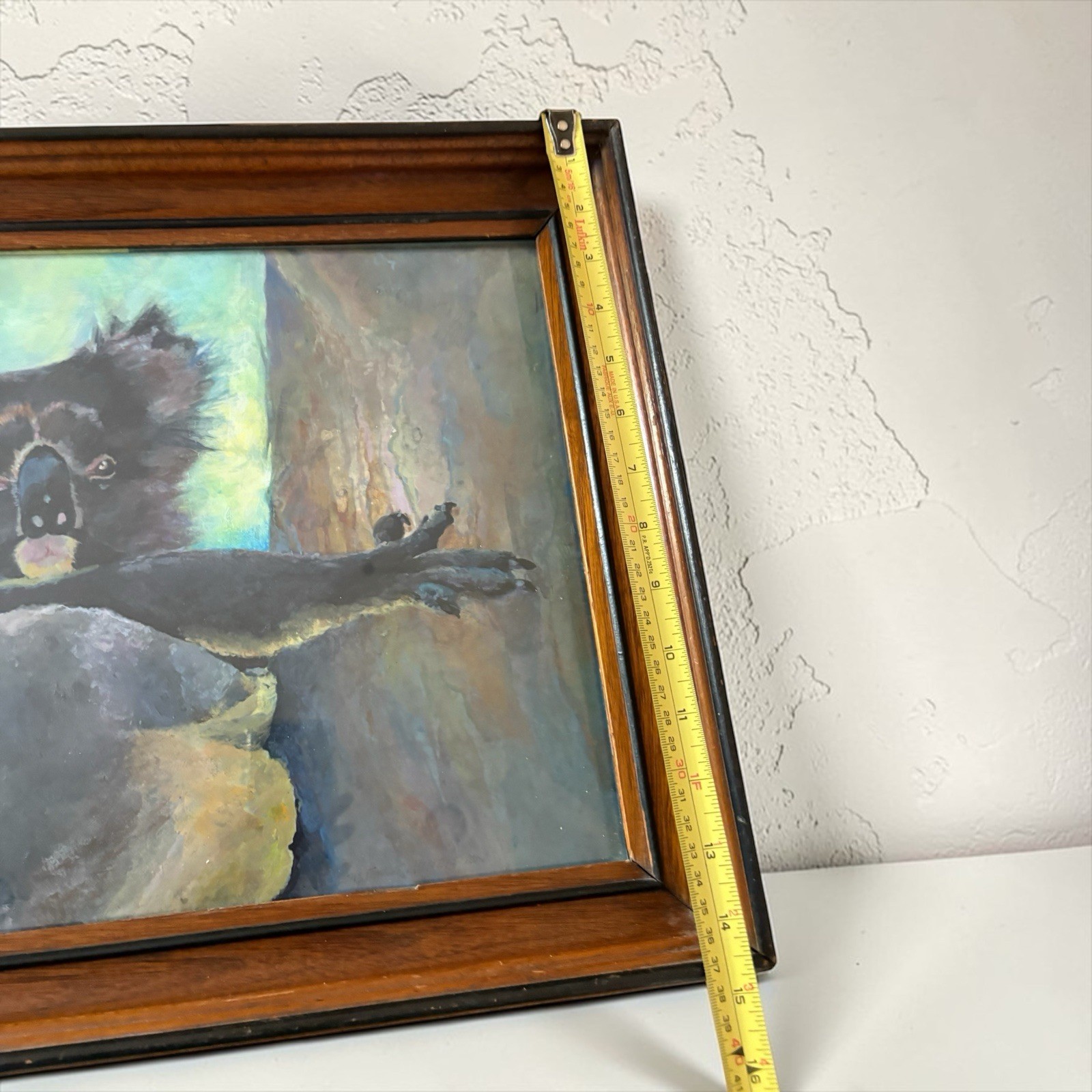 Original Koala Bear Oil Painting Signed C. Huntington Framed Wildlife Art 18″