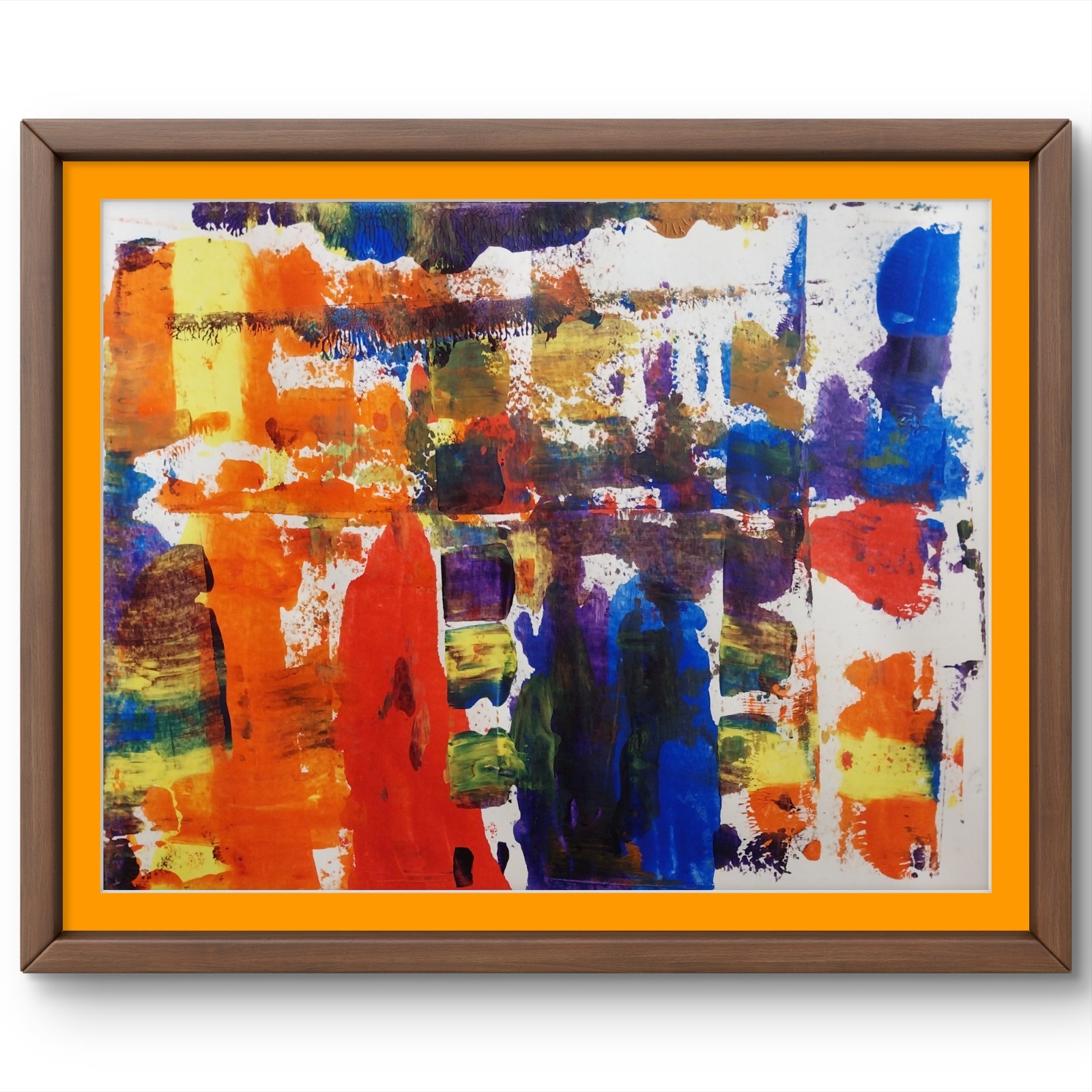 BACH Bright 11×14 Abstract Expressionistic Original Signed Paper Art Acrylic