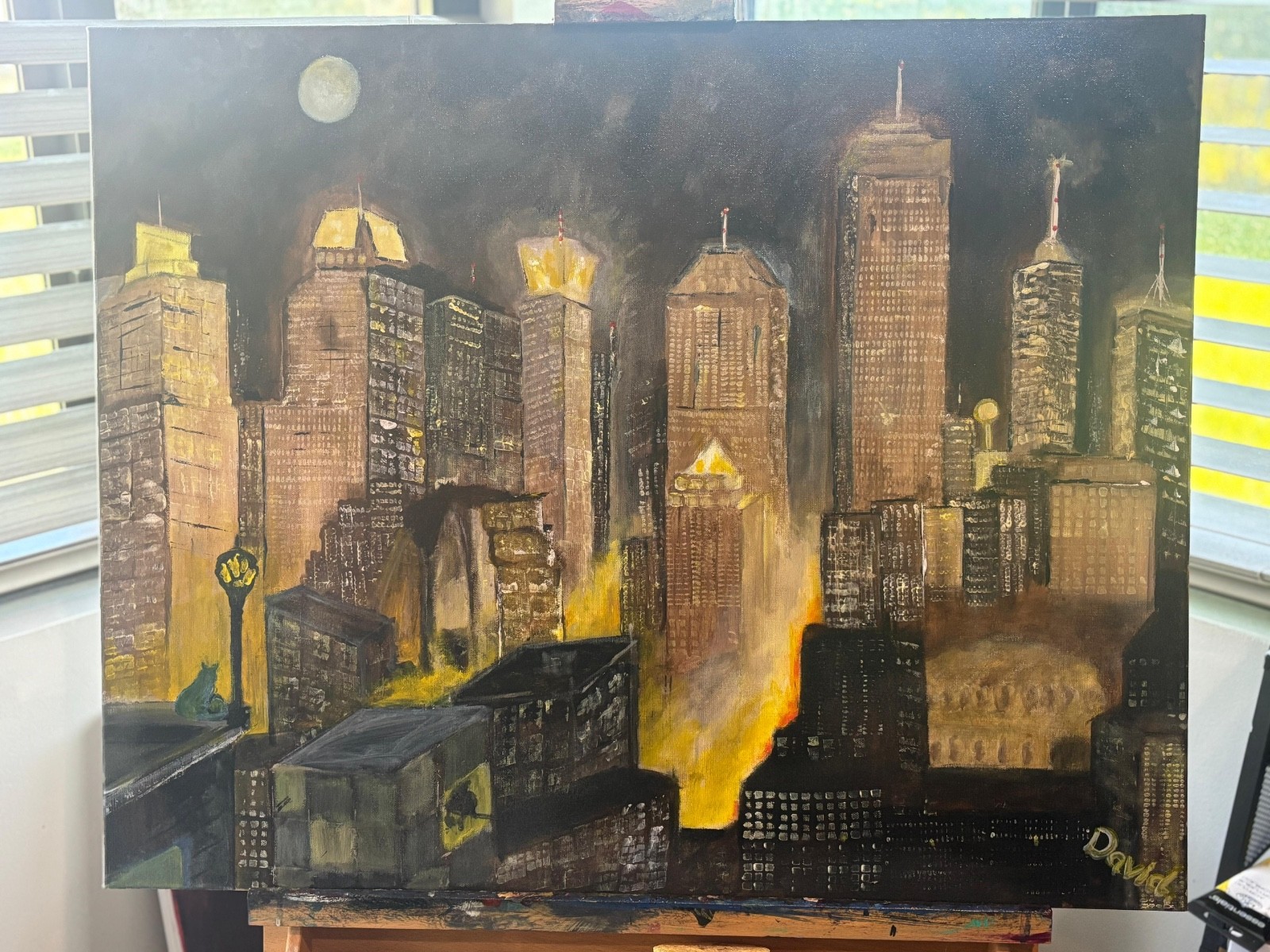 original acrilic signed painting