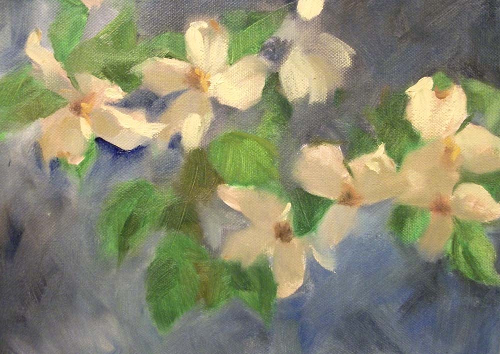Billowing Clouds Over Spring Creek Oklahoma oil painting Margaret Aycock Orig