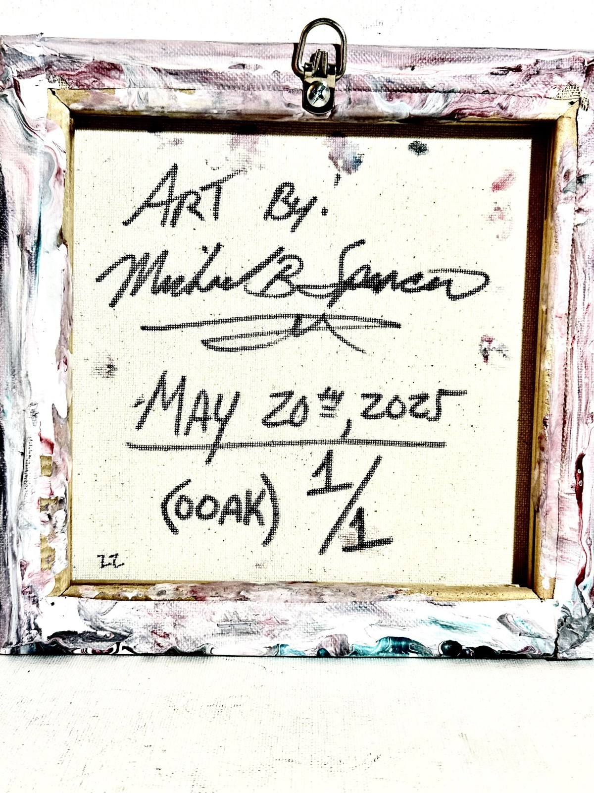Original Acrylic 8″x8″ Canvas Art OOAK (One of a Kind) Auto, Date, Numbered 1/1