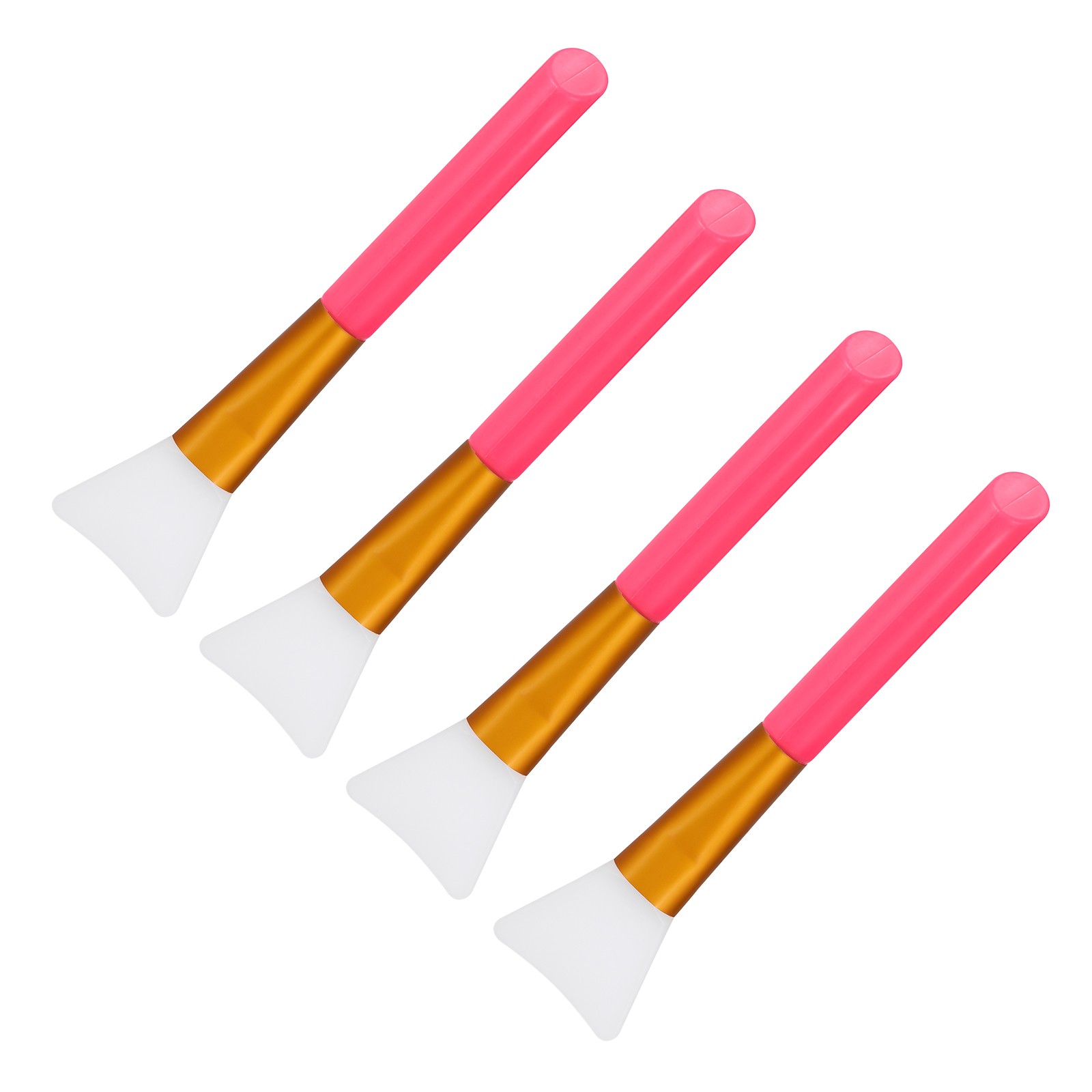 Silicone Epoxy Brushes Rose Red Applicator DIY Brush, Pack of 4