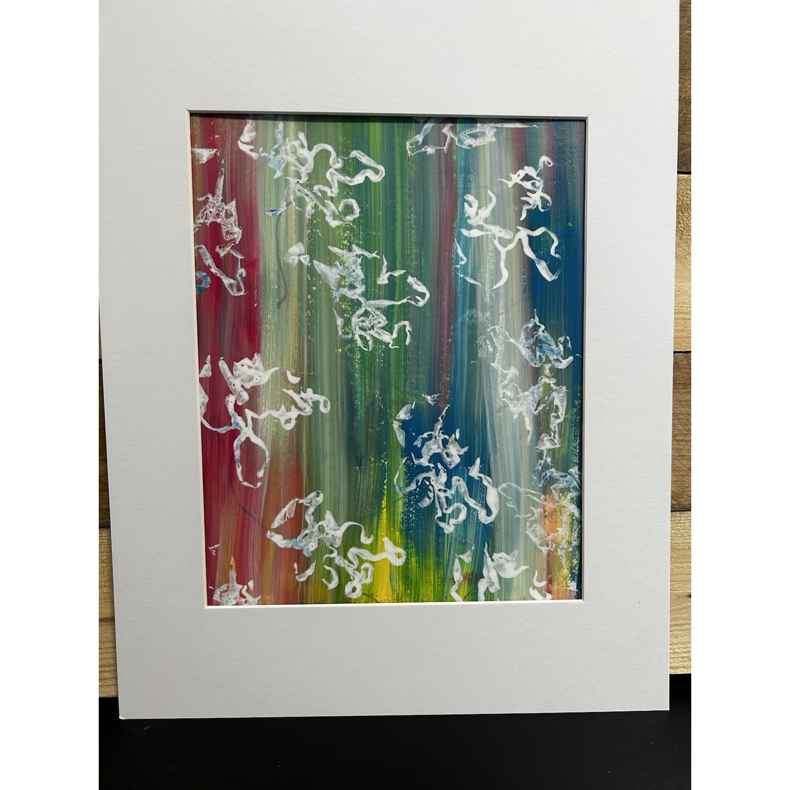 Original 11X14 Abstract Expressionism Wall Art PAPER Titled Colorful Illusions