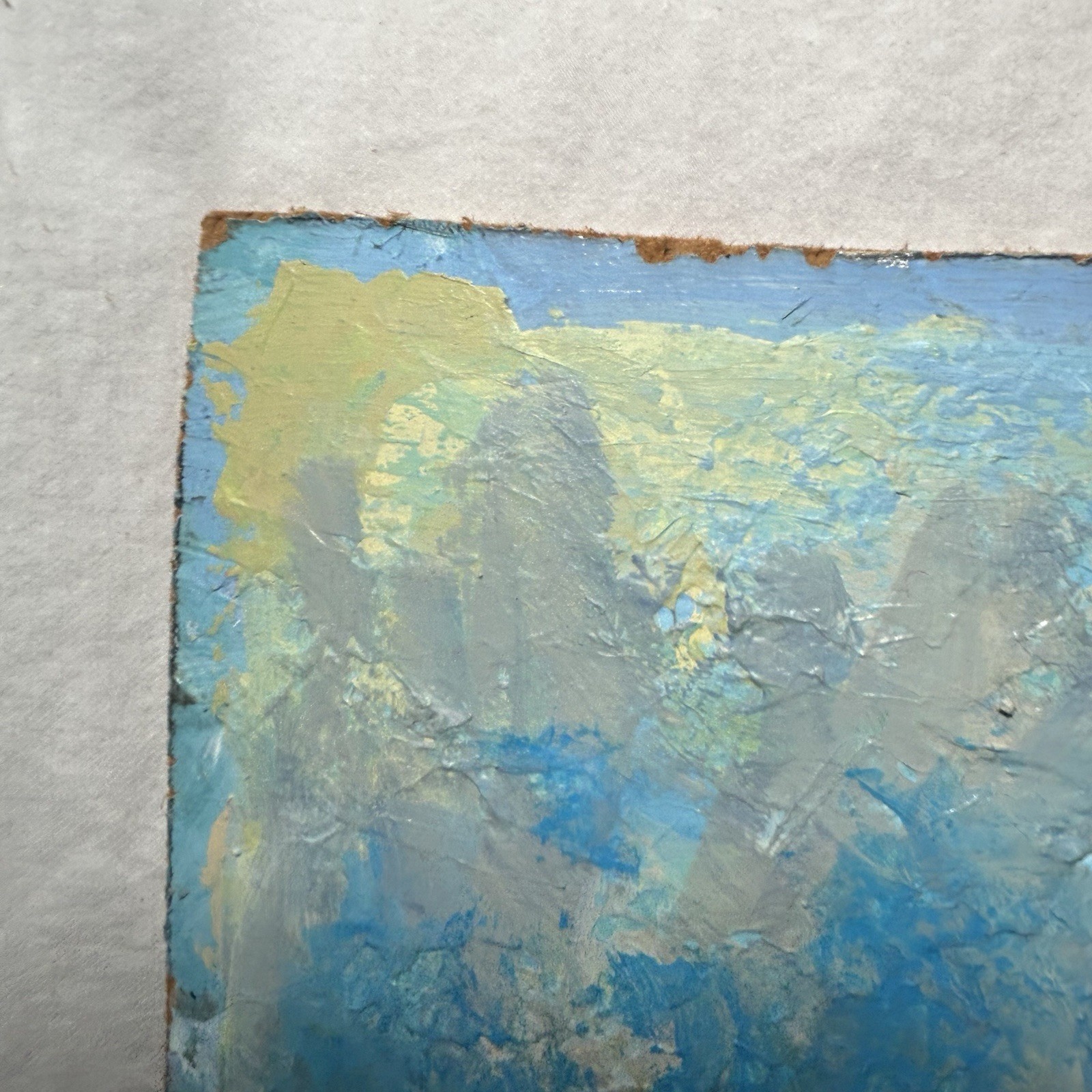 1986 Original Mary Thompson Abstract Modern Art Painting Acrylic Impasto Vintage