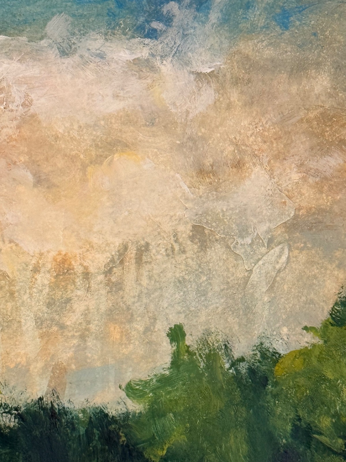 Contemporary Abstract Landscape Painting Textured Cotton Paper 12×16 R Stevens