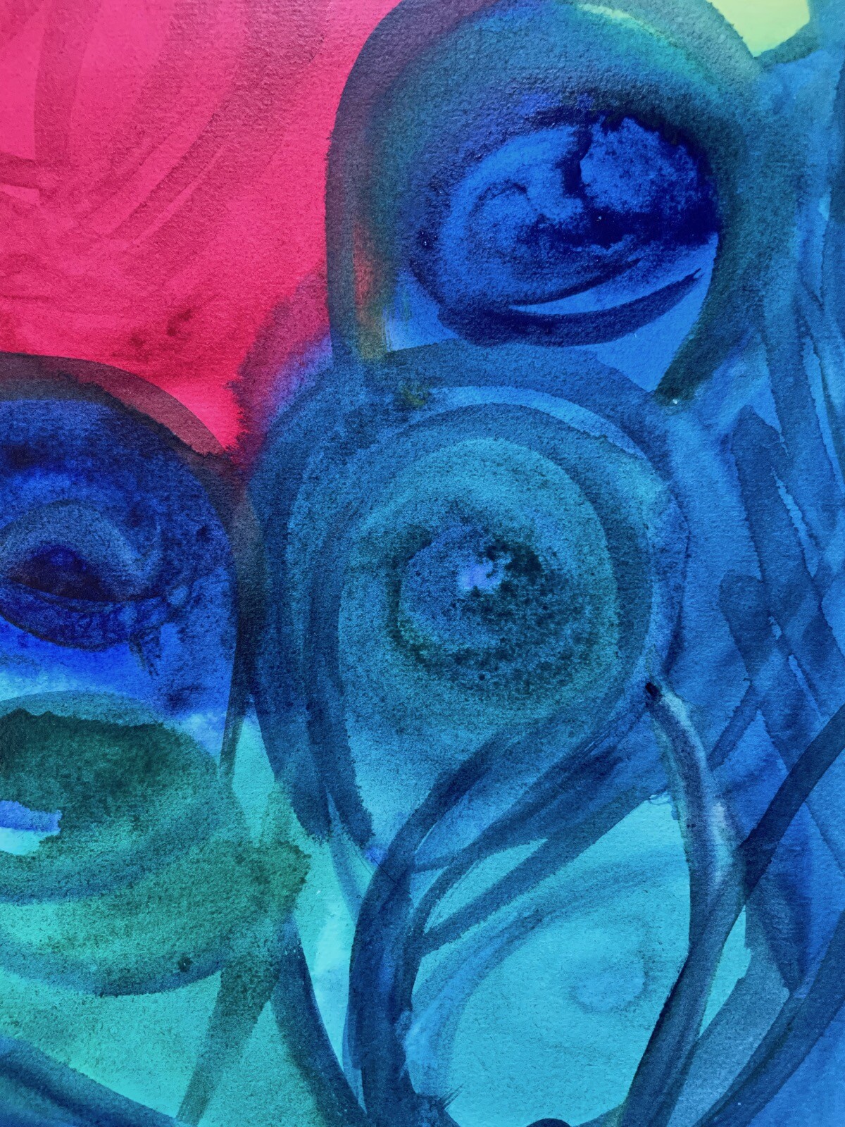 Abstract Figure Composition Colorful Wild Geometric Circles Spheres Modern Art