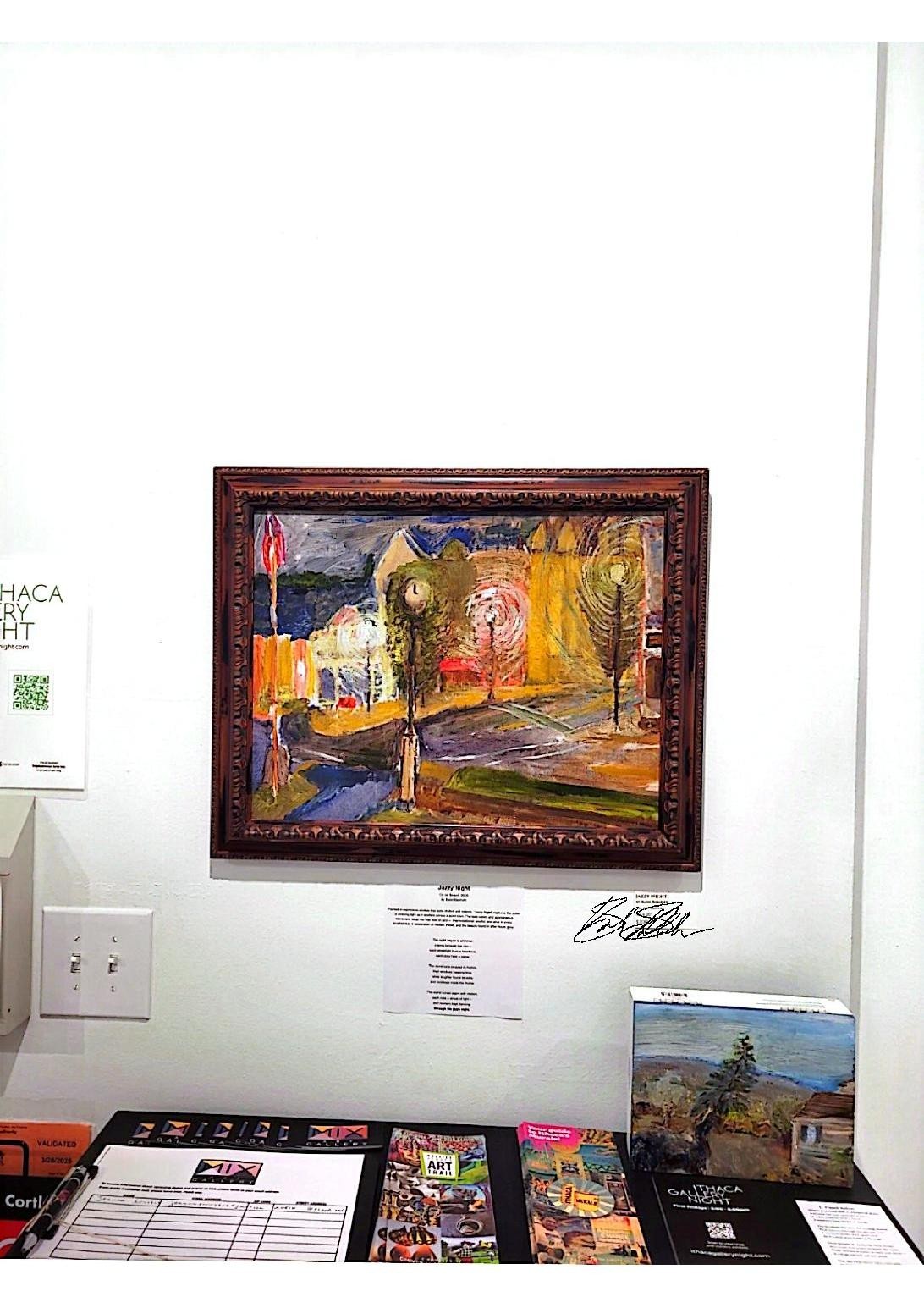 Wyalusing PA Rainy Night Jazz Unique Abstract Expressionism Wall Art
