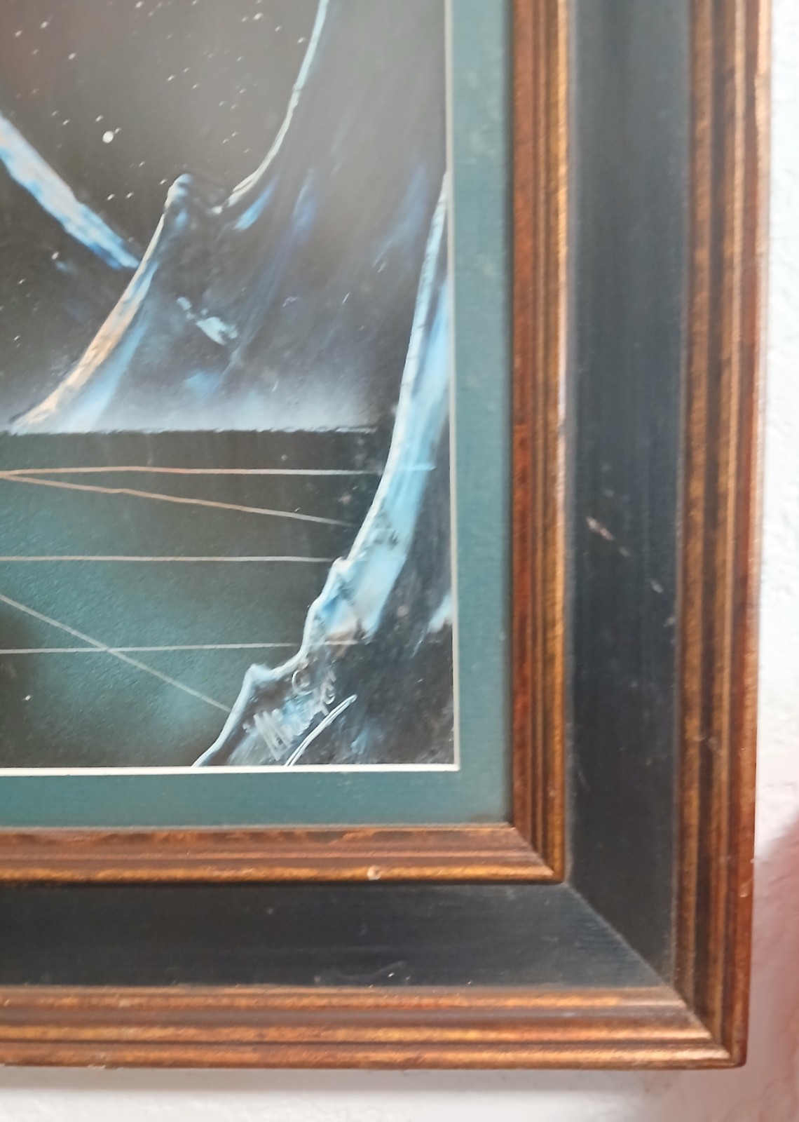 1990’s Vintage Original SPACE Sci-Fi Fantasy Painting, Signed art Mindscape