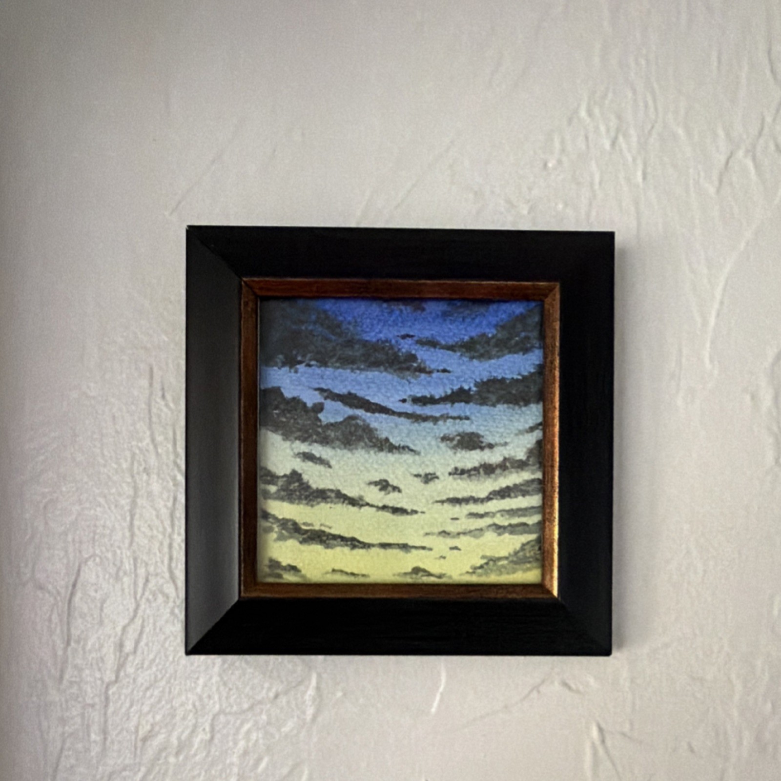 Original Watercolor Painting Clouds Sky Realism Nature Art Framed Signed 2026
