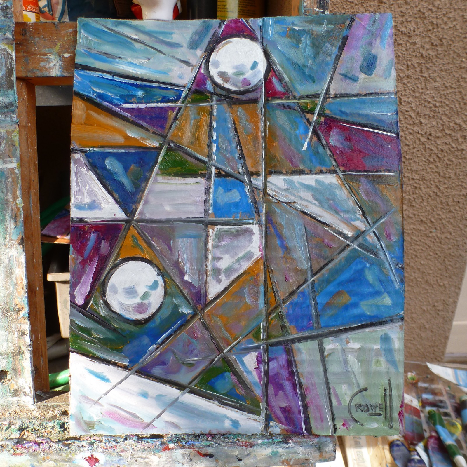 A SPECIAL PURPOSE new card panel Art original 8×10 oil painting by Crowell