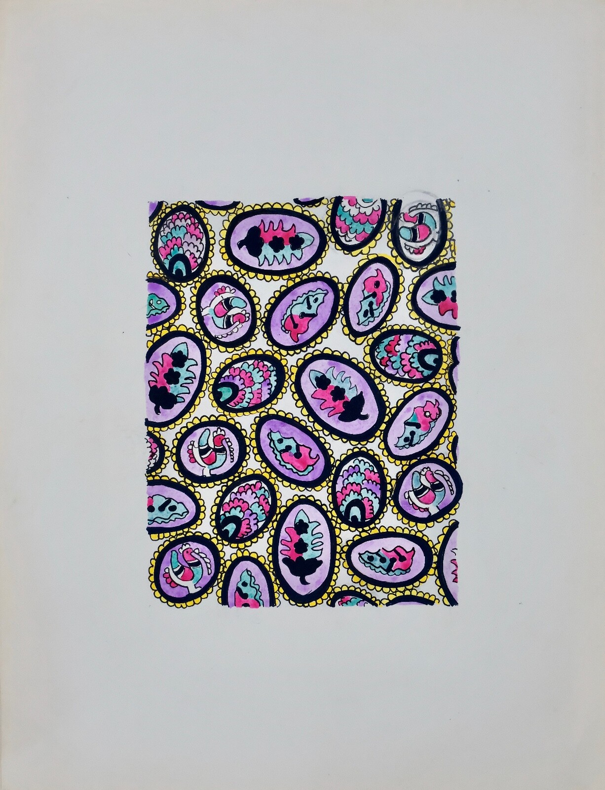 Testemale Atelier – Original Painting – Guazzo – Fabric Project 268