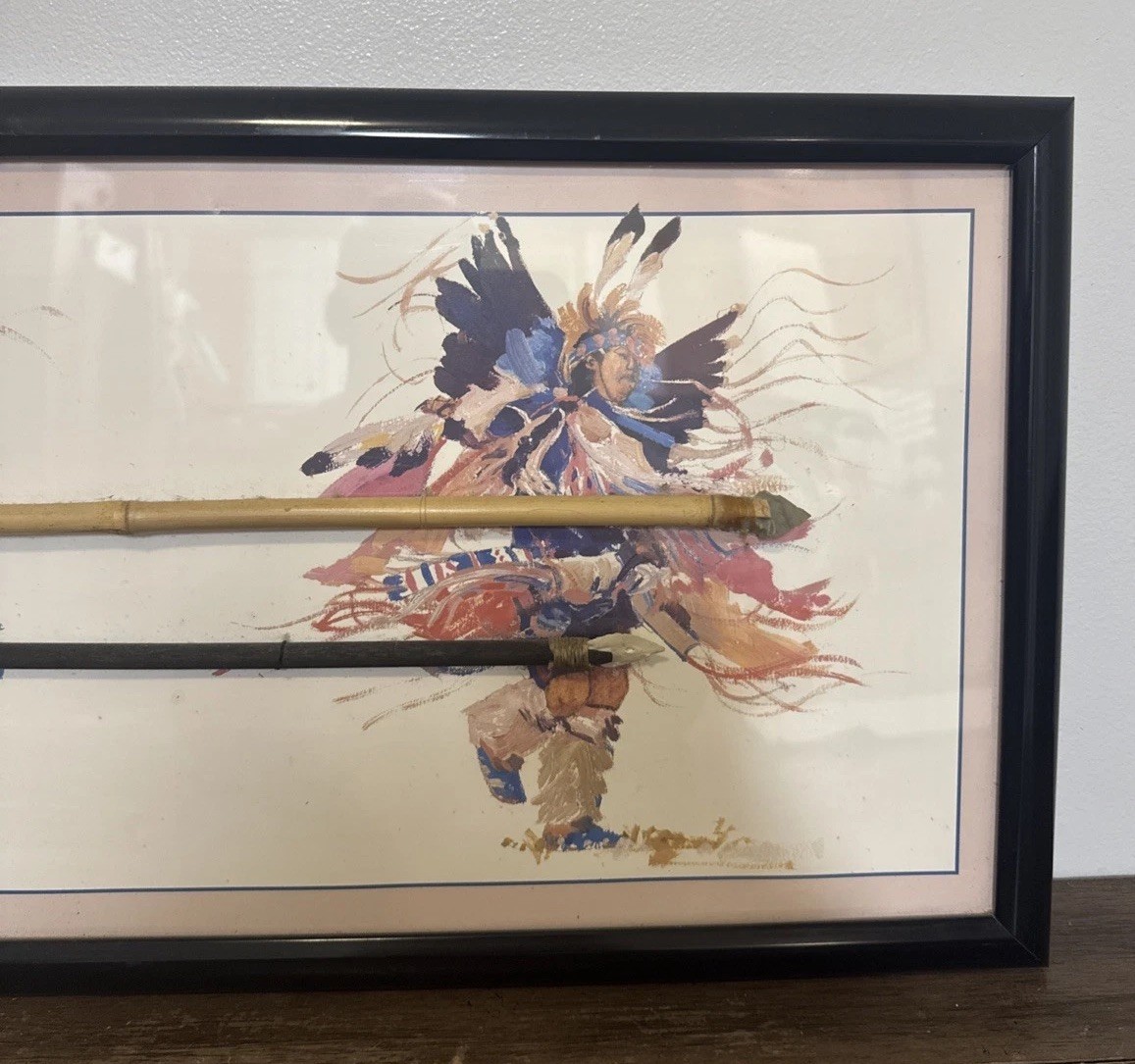 “Dancing Native American Indian” by Betty Jean Billups Arrows Arrowheads 37×13