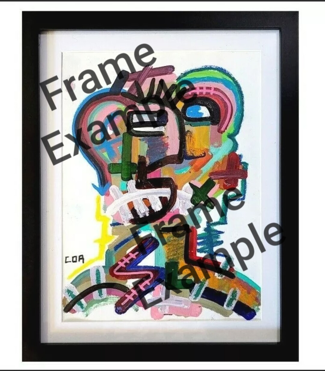 CORBELLIC EXPRESSIONISM 12X12 7UP SODA POP HANDMADE SIGNED COLORFUL ART PAINTING