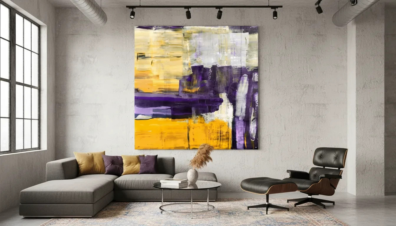 Abstract Expressionism Vintage 150x150cm Arcyl Glass Pop Art / XXL Pictures / Modern