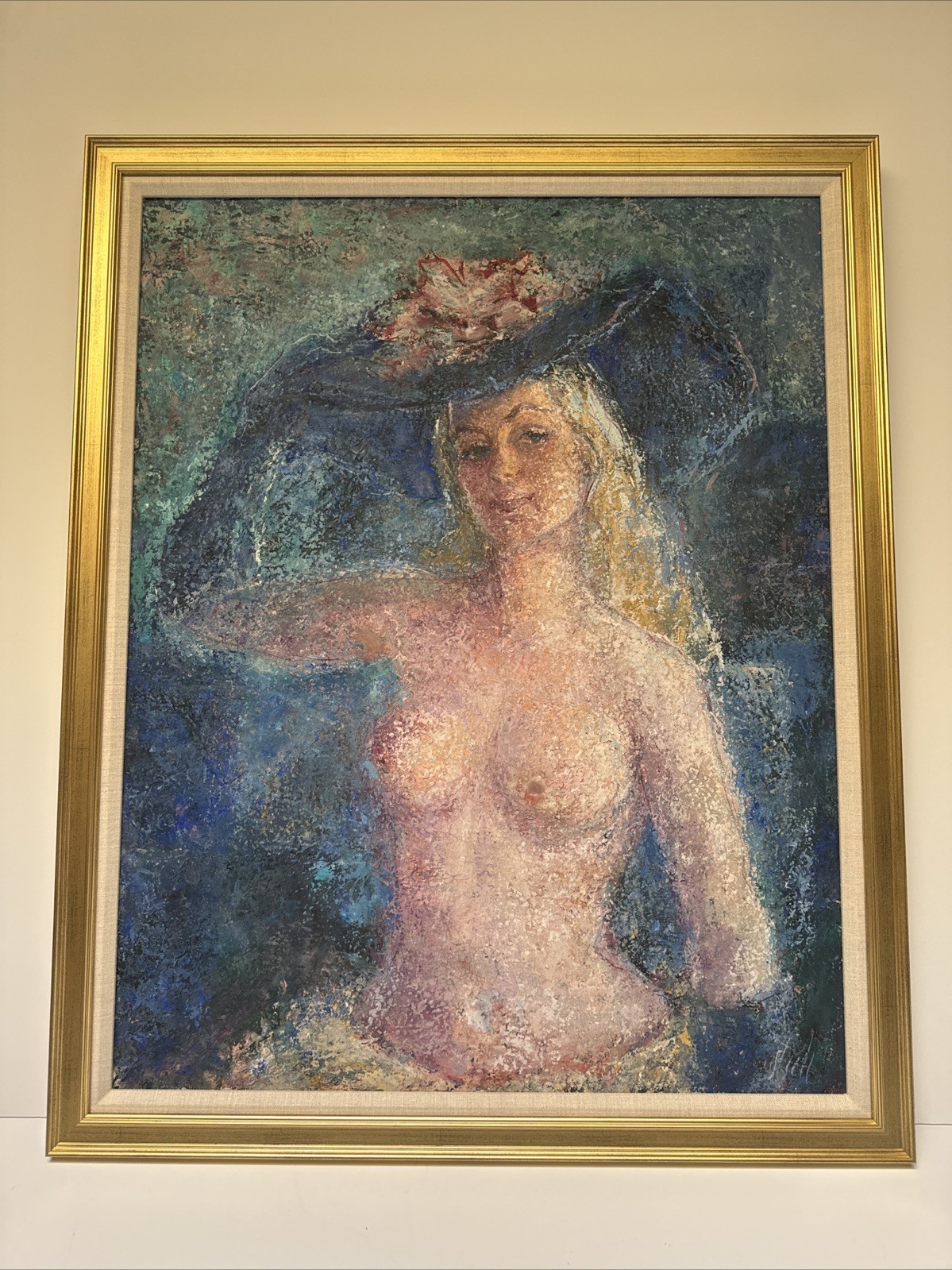 Antique Pretty Woman Painting Female Model Women Impressionist Impressionism Oil