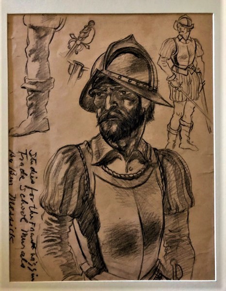 BEN MESSICK *ORIGINAL* – Charcoal Drawing Signed, from Artist’s Estate – Listed 