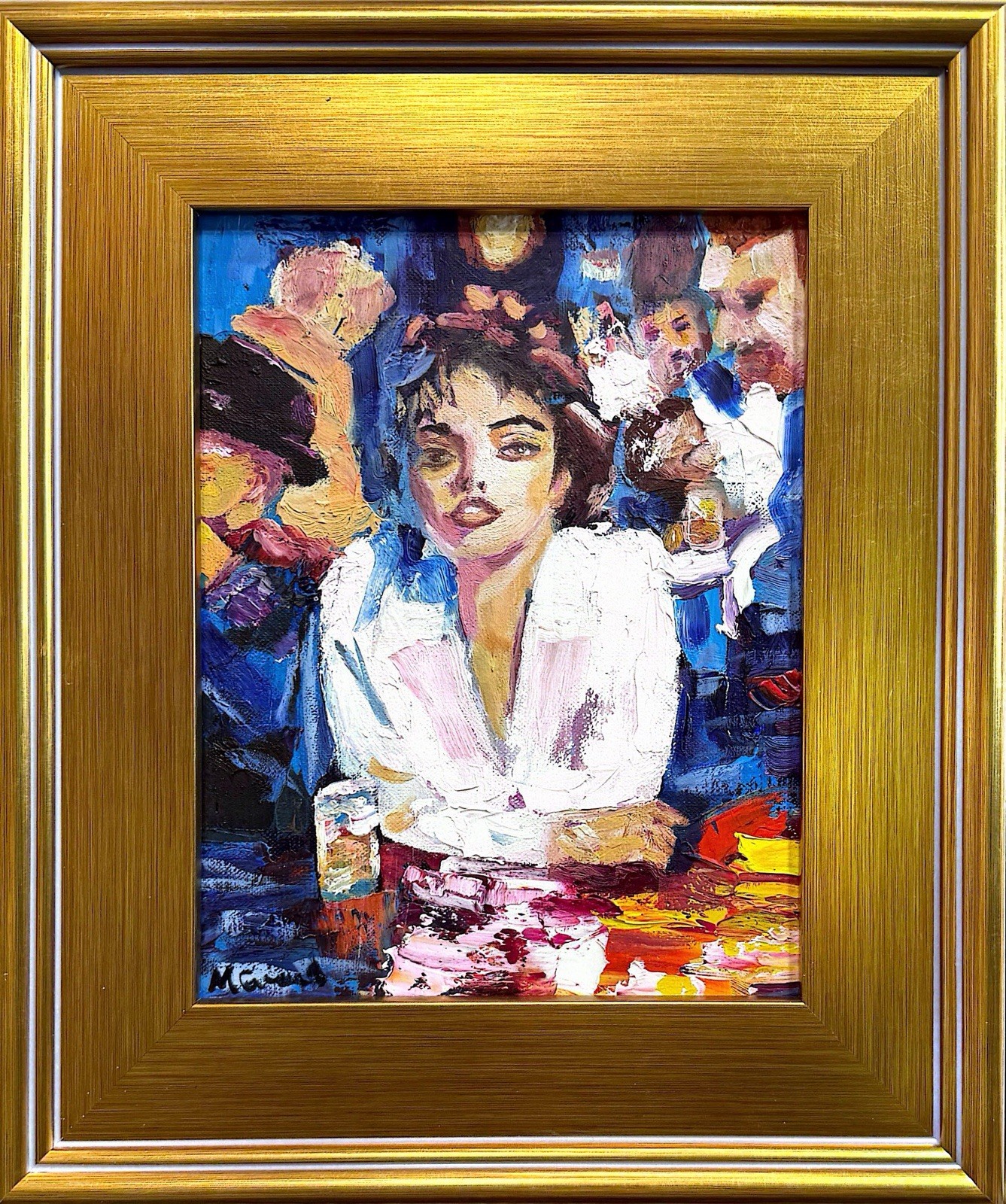 GERARD 13×15 IN-Abstract Expressionist Original Oil Painting Woman