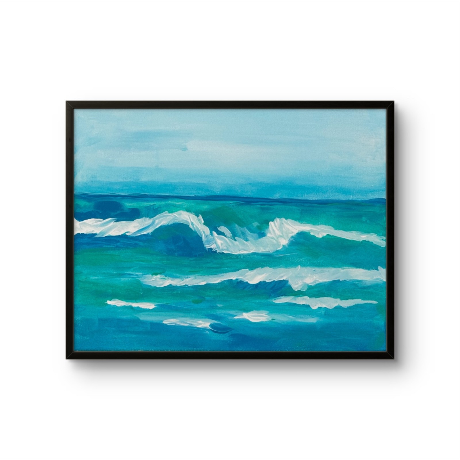 MENA’S Calm Waters EXPRESSION 11×14 ACRYLIC ORIGINAL ART ON CANVAS