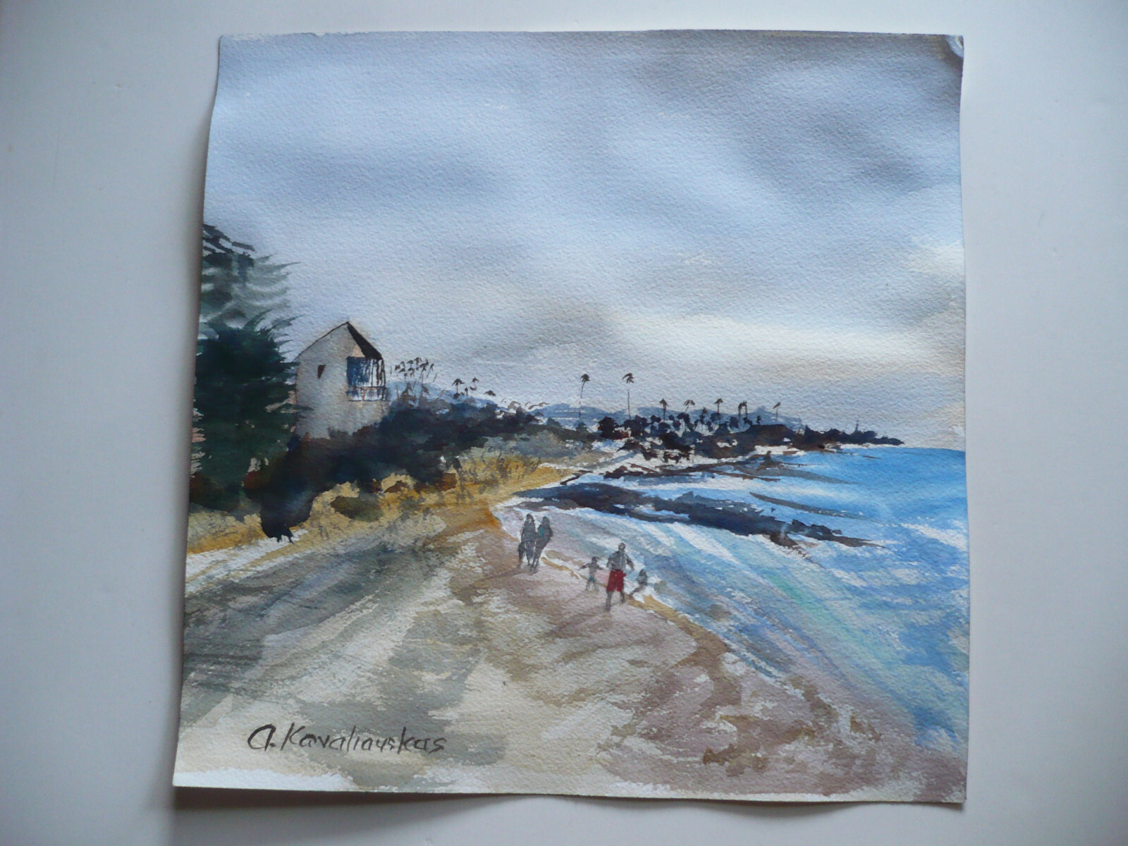 ALPHONSE KAVALIAUSKAS, PLEIN AIR IMPRESSIONIST VENTURA COUNTY BEACH COAST OCEAN