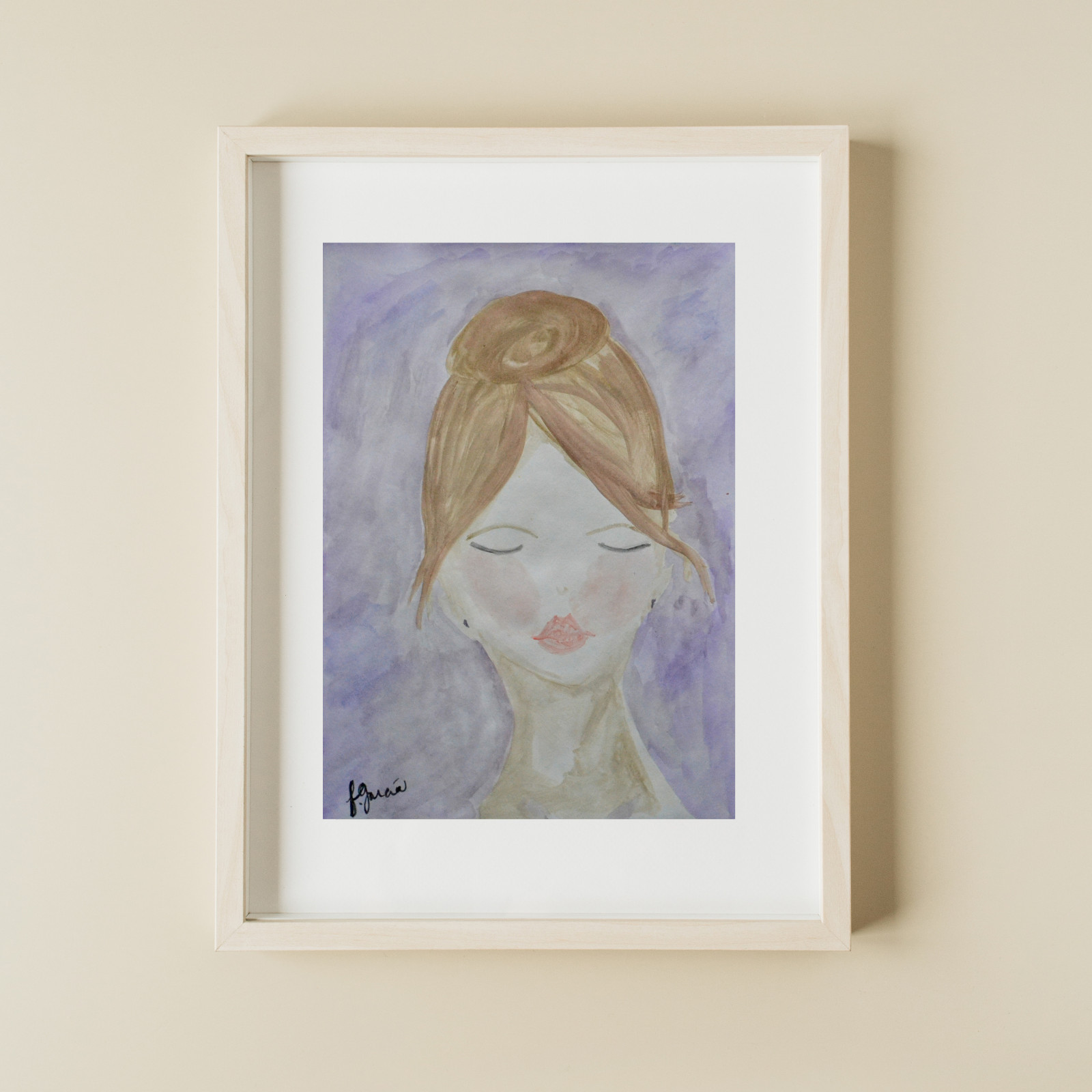 MUSE ERA WHIMSICAL BALLERINA 9X12 SIGNED COLORFUL PAPER ART PAINTING