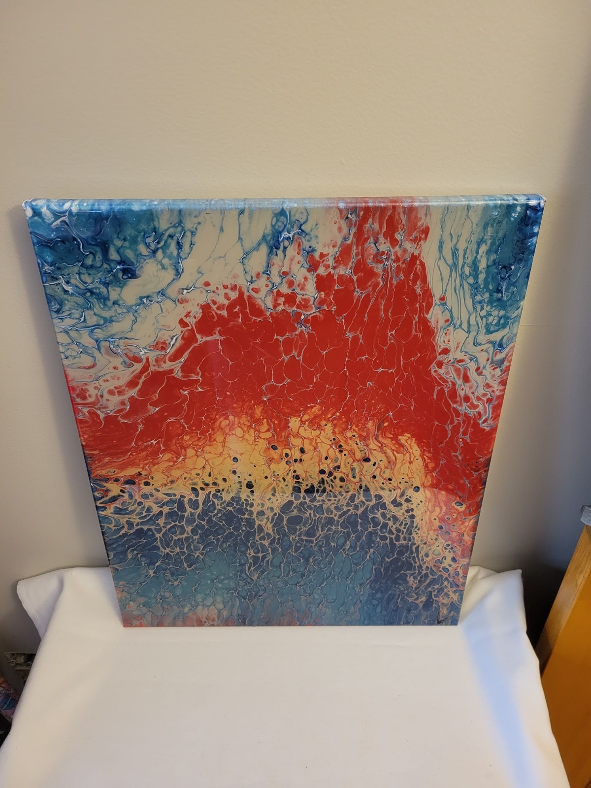 ART CANVAS ABSTRACT EXPRESSIONSM SIGNED WALL ART 16»X20» FACTORY WRAPPED