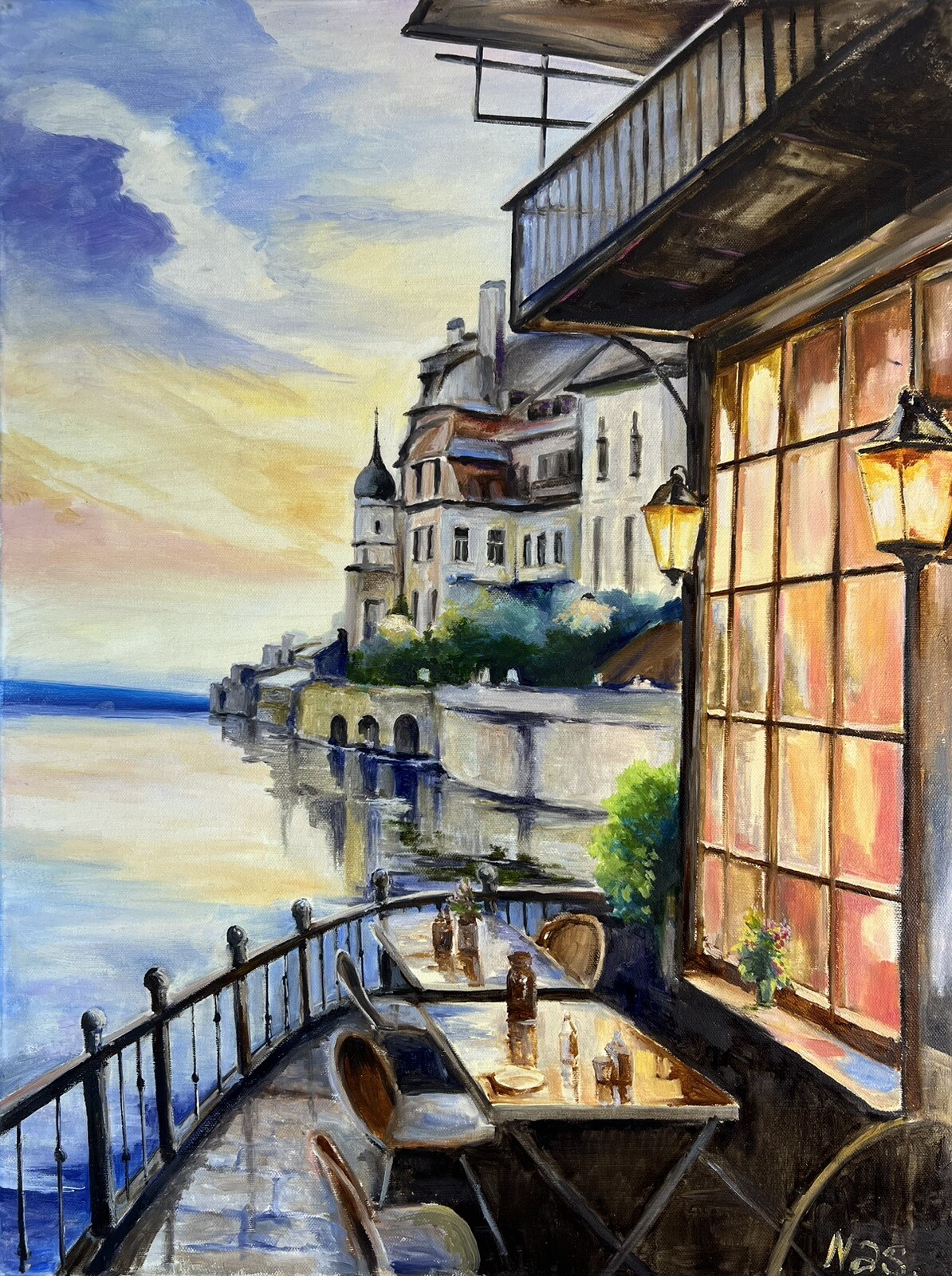 Venice City Landscape, OOAK painting oil, 18×24 inch, Handmade Gift, Home Decor