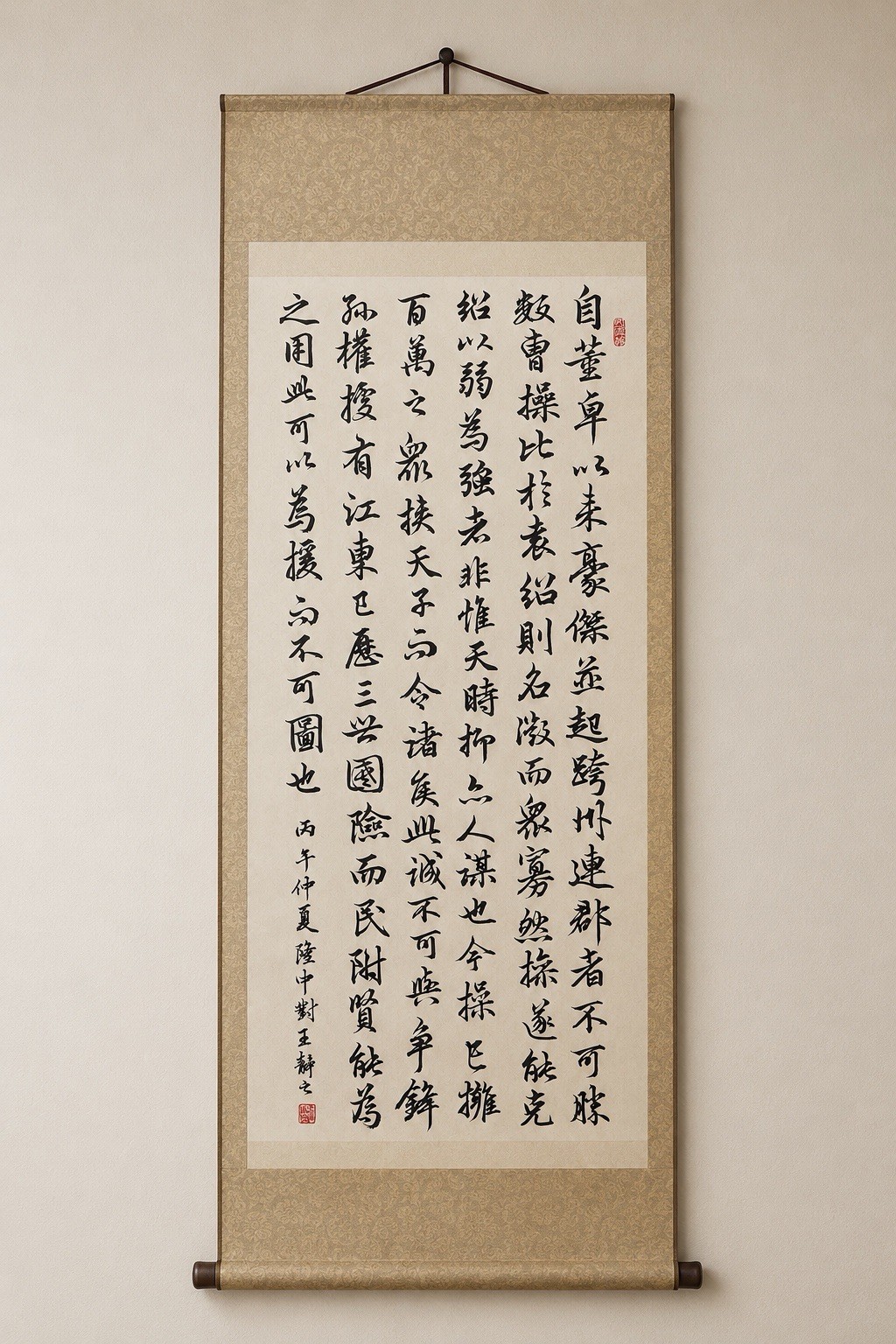 Unframed Chinese Calligraphy Freehand Longzhong Plan 隆中對2649