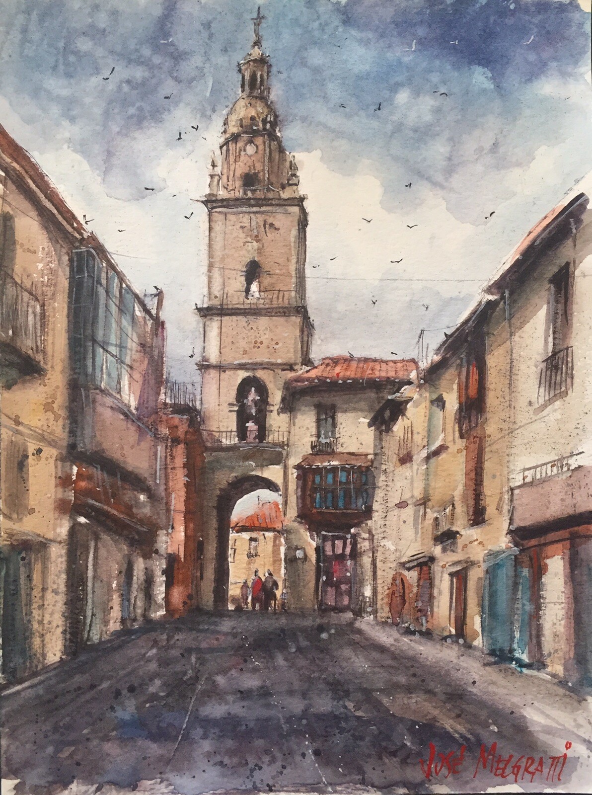 Original Painting in Watercolor «Toro, Spain» 9″ x 12″ NOT A PRINT