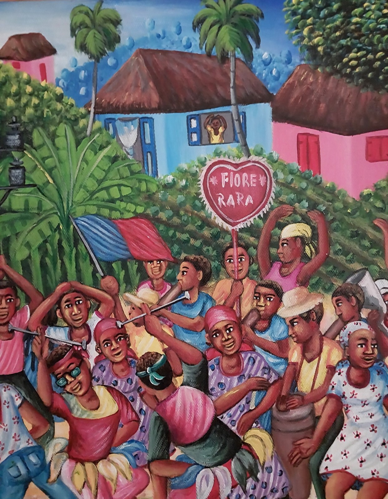 VINTAGE Andre Normil Original Haitian ART / Painting 20 x 16” . Masterpiece.
